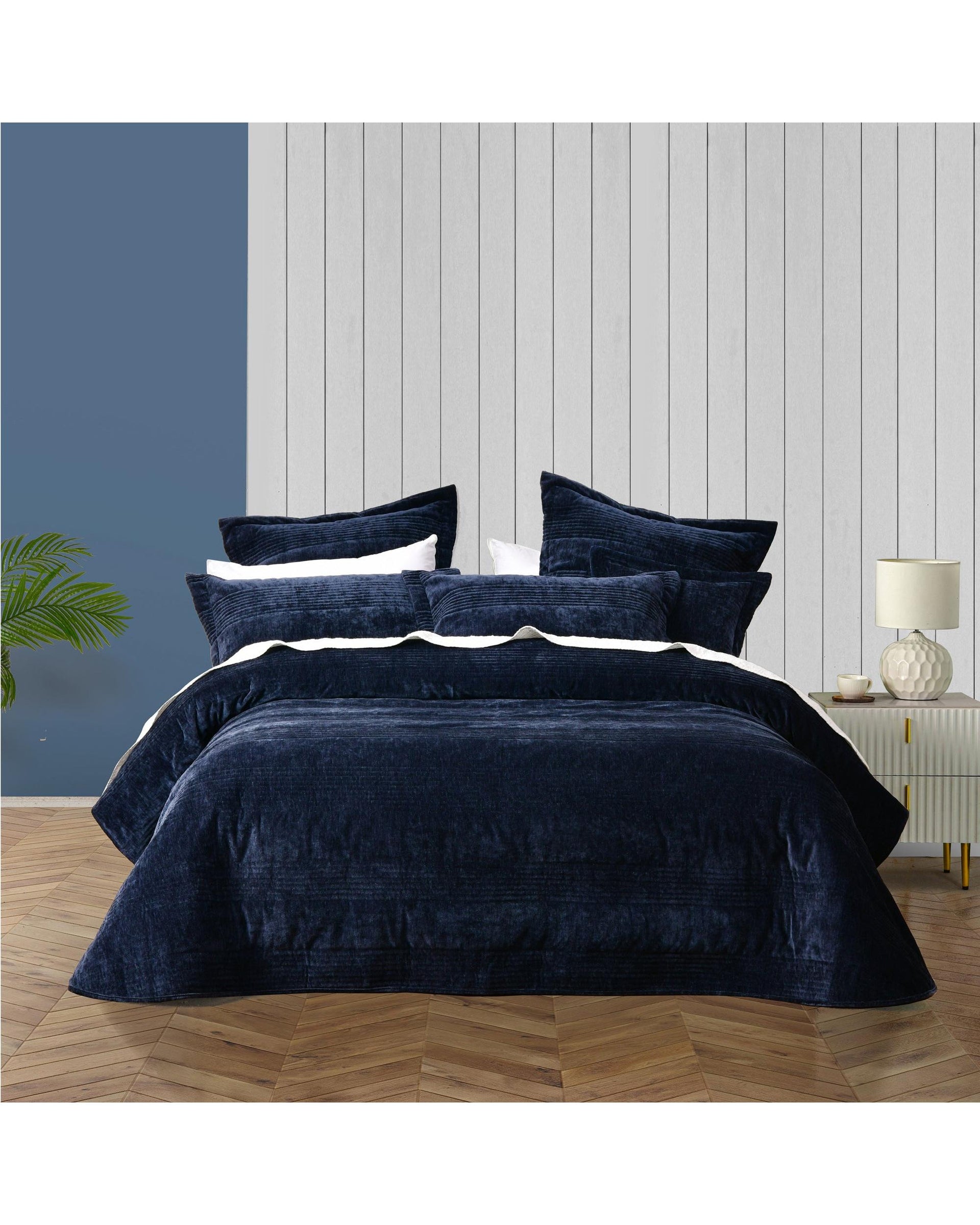 Bianca Bedding Cyrano INDIGO Coverlet Set