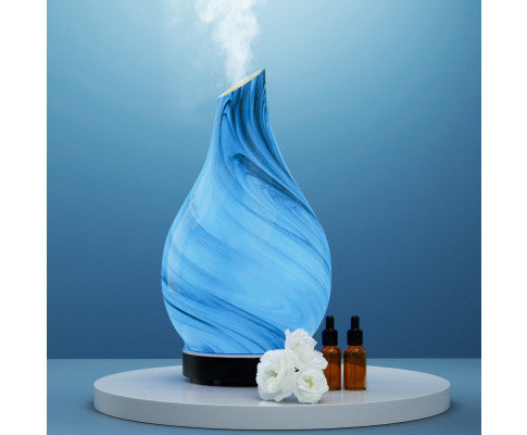 Aromatherapy Aroma Diffuser Essential Oil Humidifier LED Glass Marble Devanti