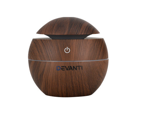 Aroma Diffuser Aromatherapy Essential Oils Air Humidifier LED 130ML Devanti