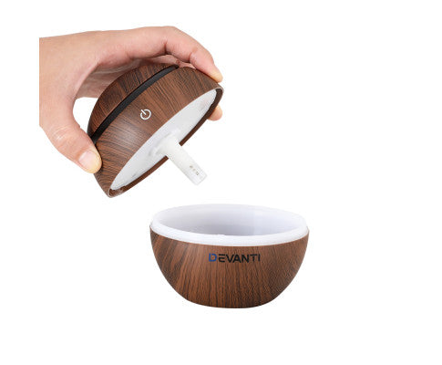 Aroma Diffuser Aromatherapy Essential Oils Air Humidifier LED 130ML Devanti