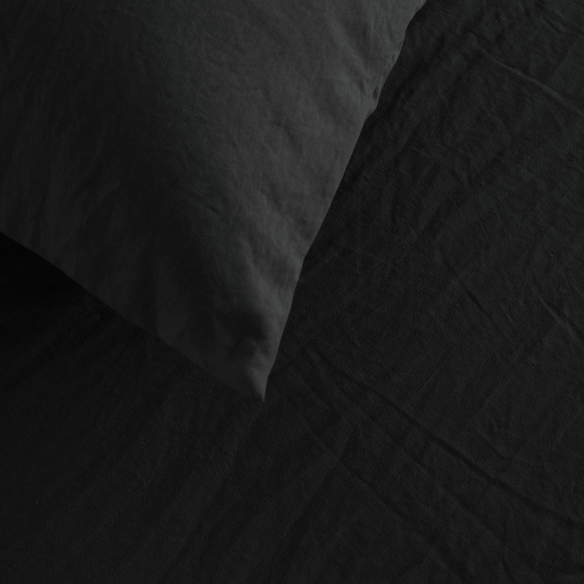 Dreamaker Fine Washed Microfibre European Pillowcase Black