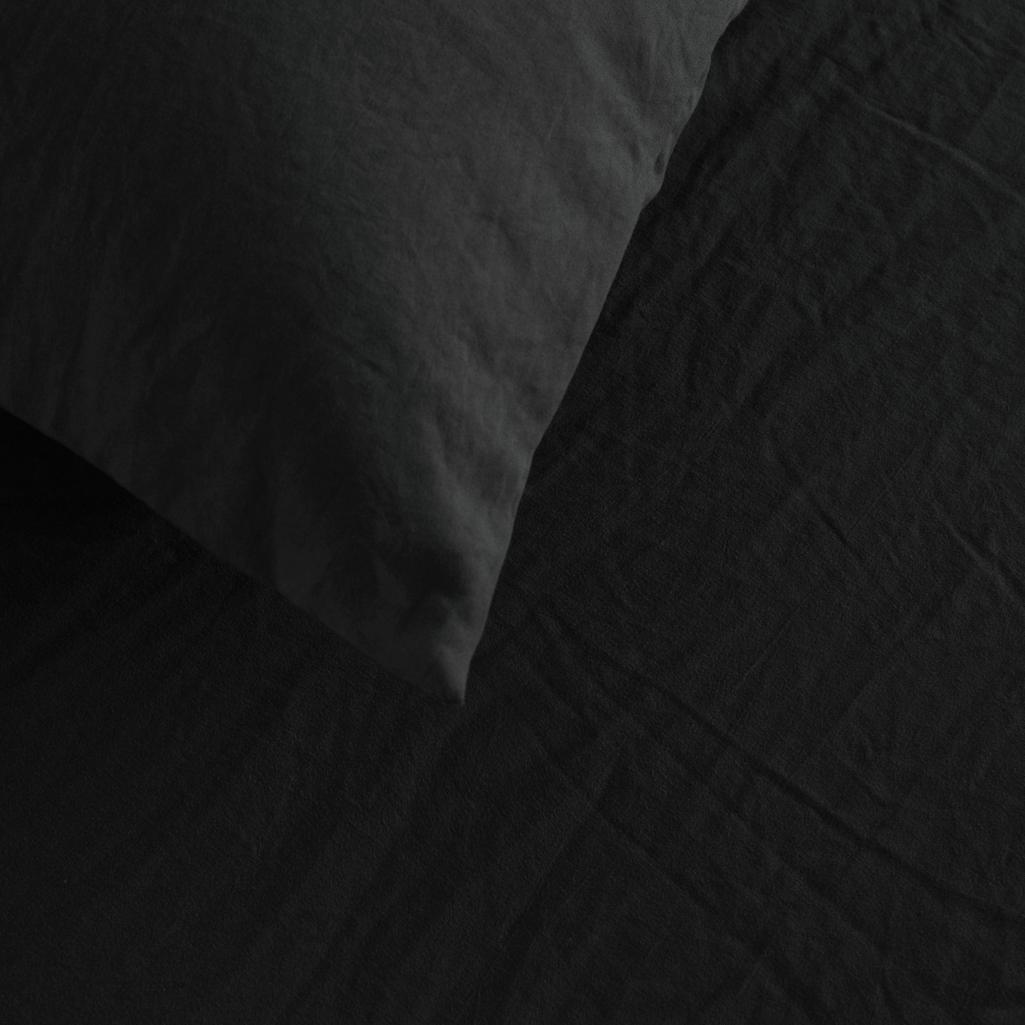 Dreamaker Fine Washed Microfibre European Pillowcase Black