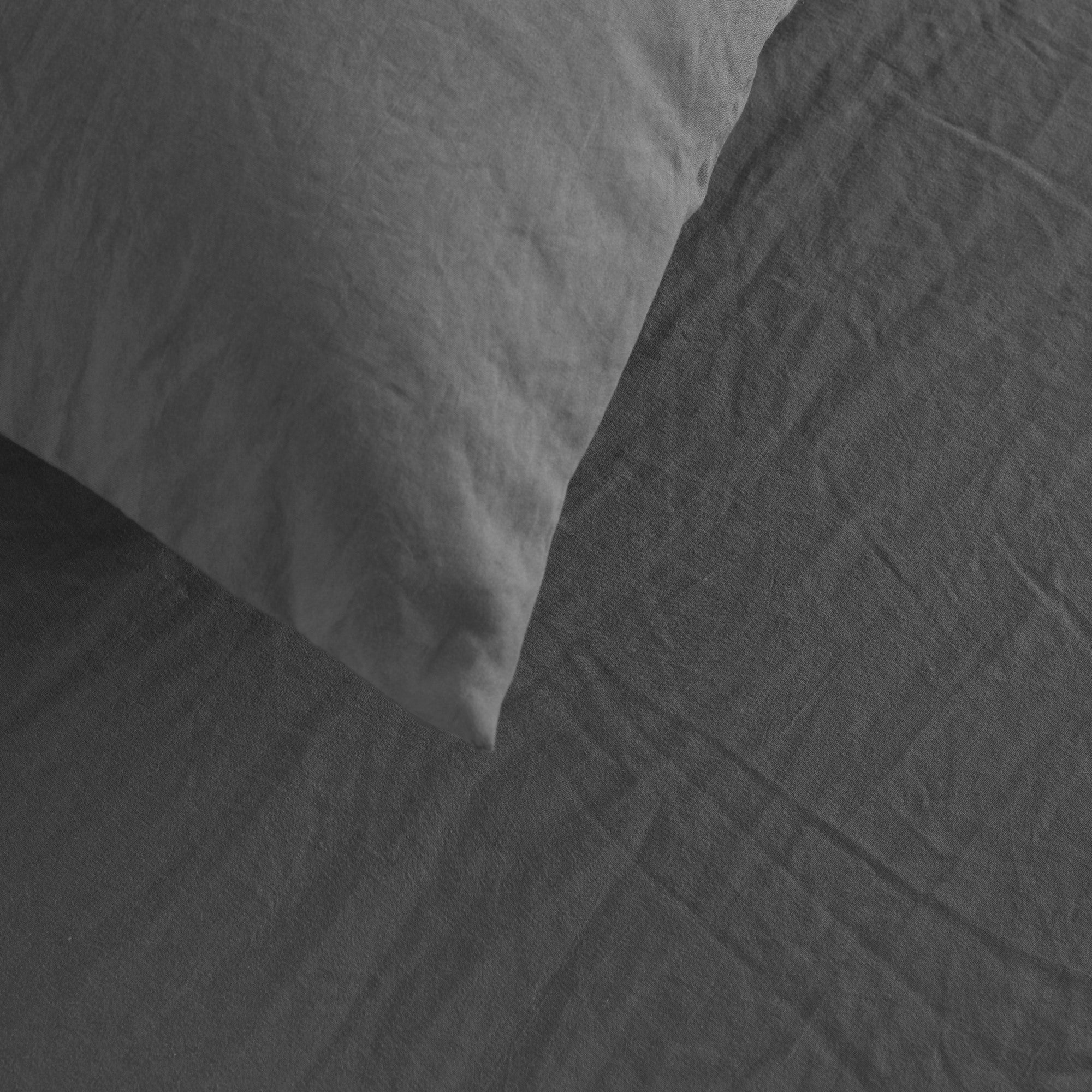Dreamaker Fine Washed Microfibre European Pillowcase Charcoal