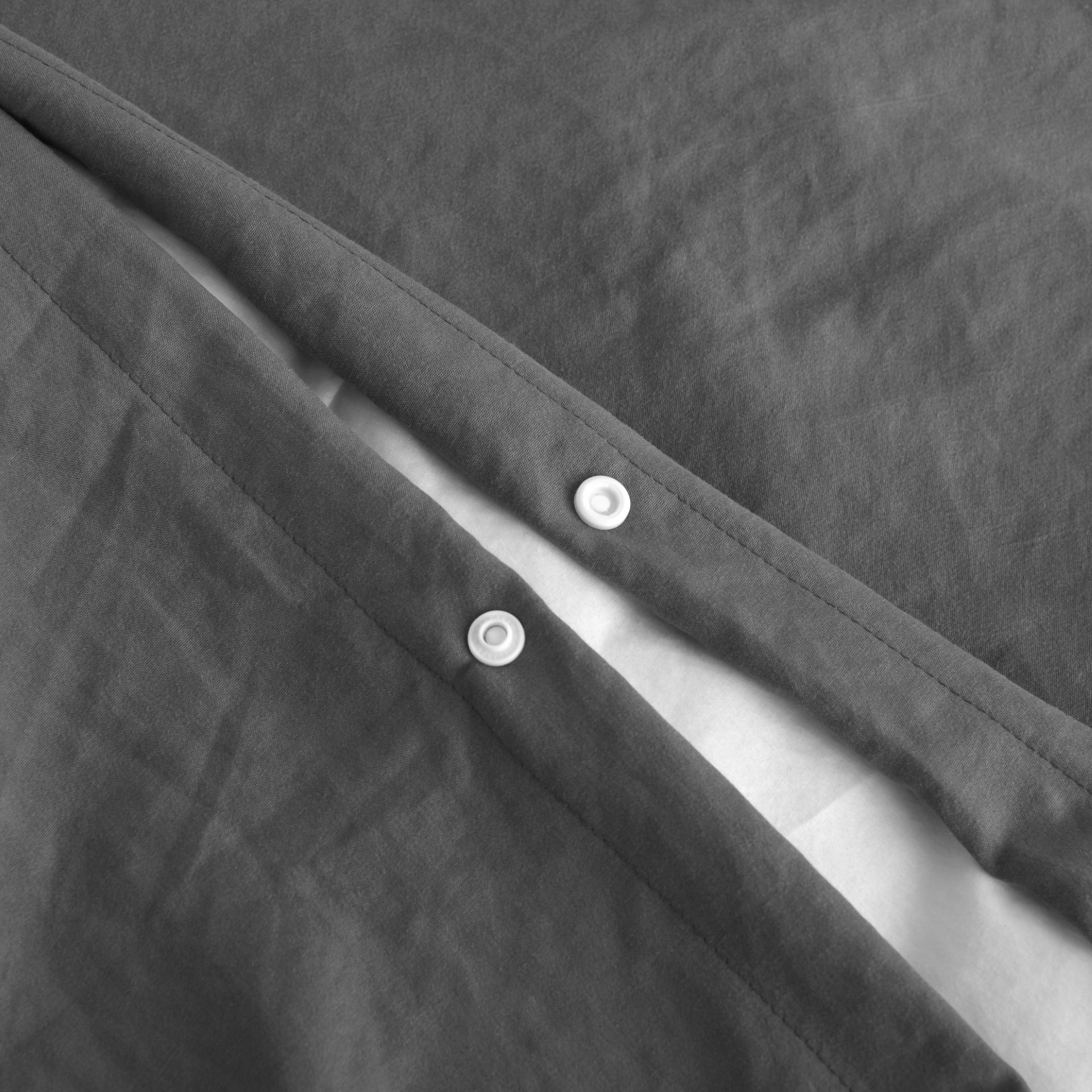 Dreamaker Fine Washed Microfibre Quilt Cover Set Charcoal