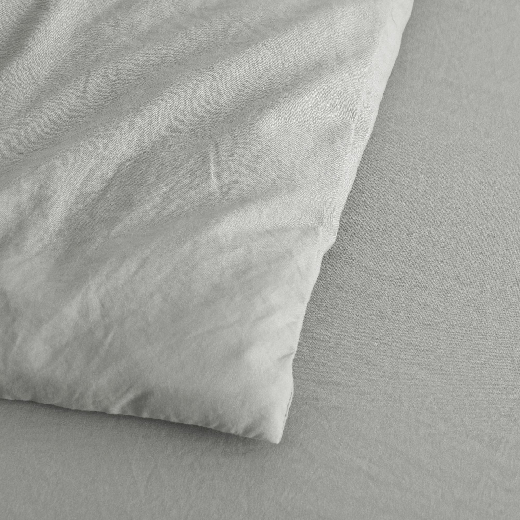 Dreamaker Fine Washed Microfibre Quilt Cover Set Dove Grey