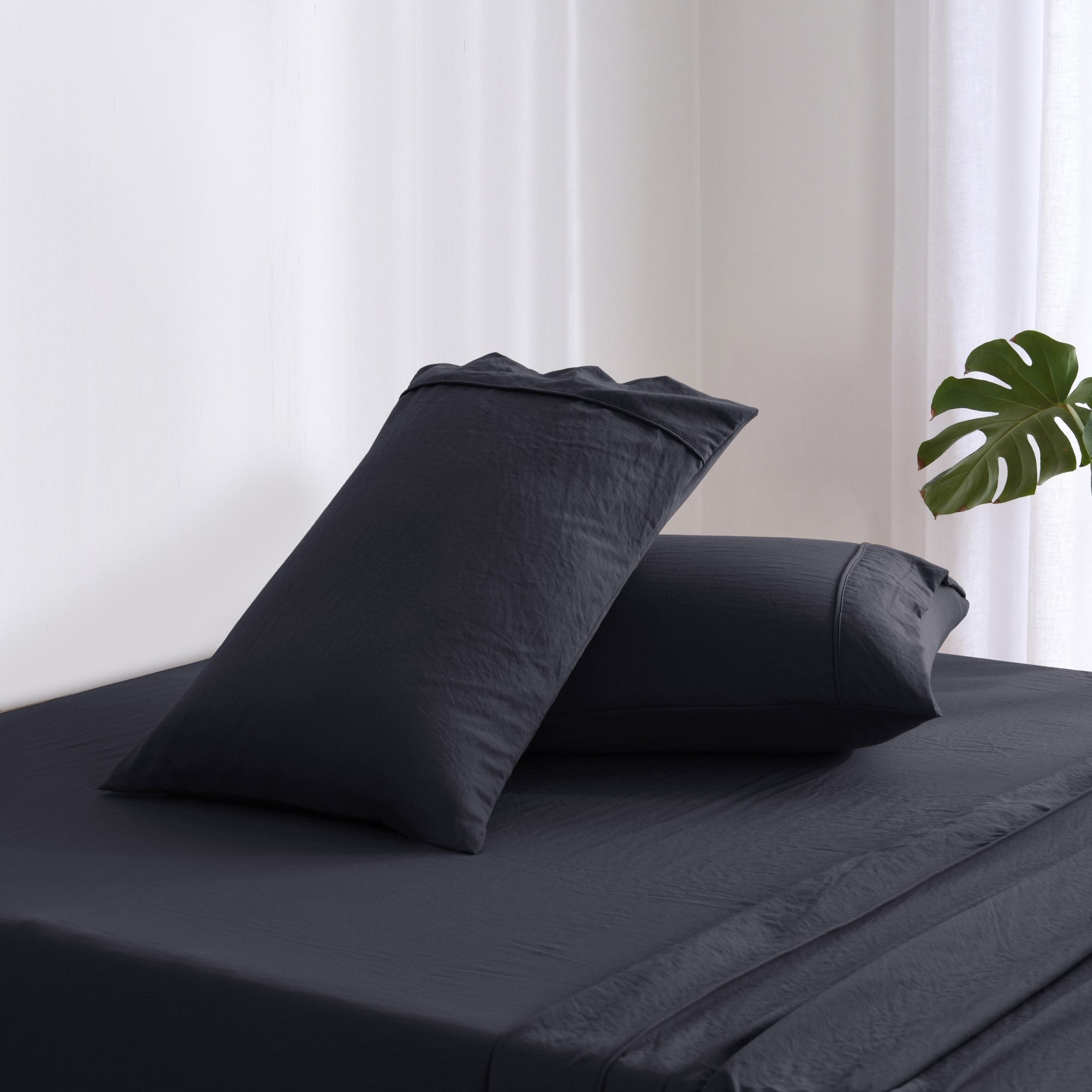 Dreamaker Fine Washed Microfibre Sheet Set Navy