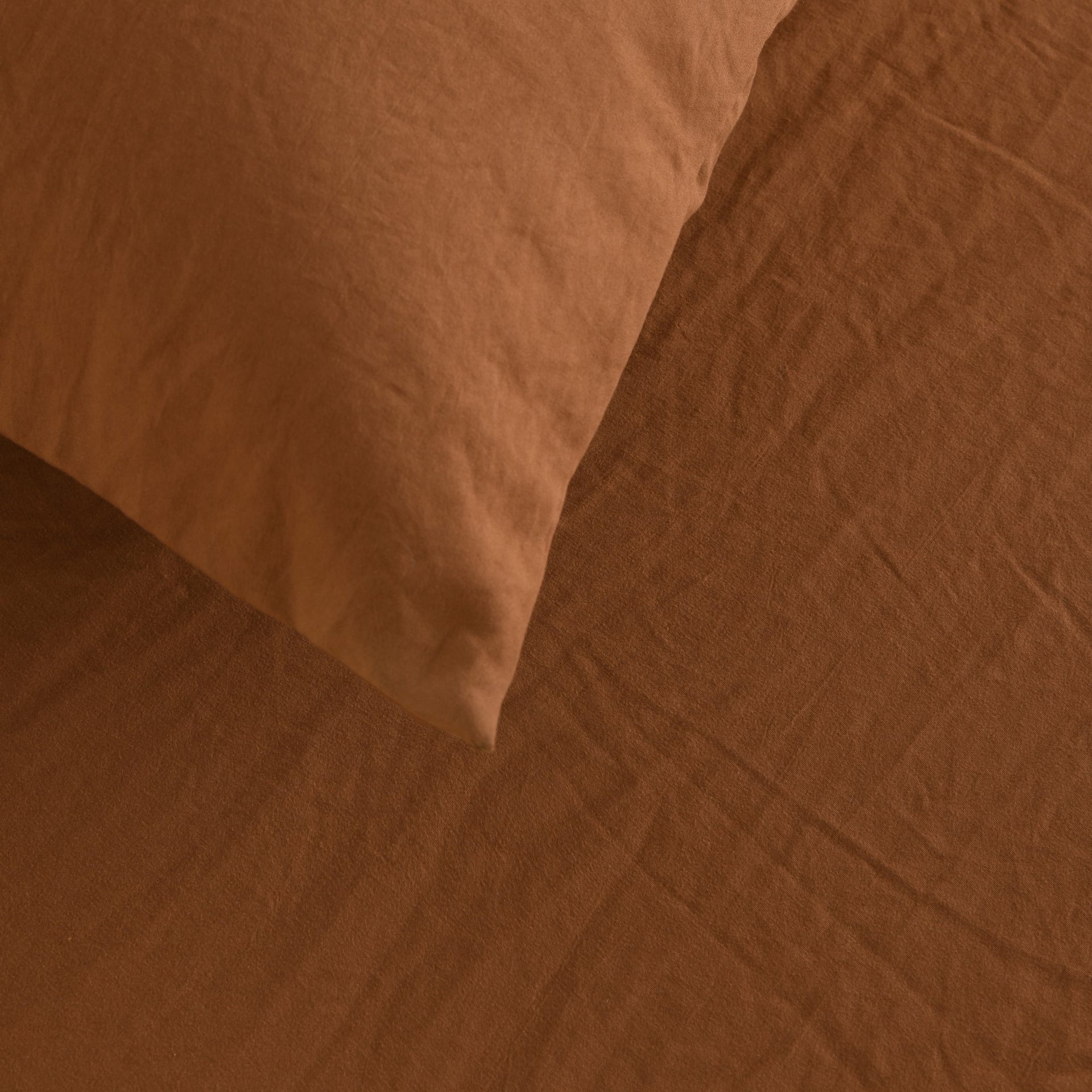 Dreamaker Fine Washed Microfibre European Pillowcase Rust
