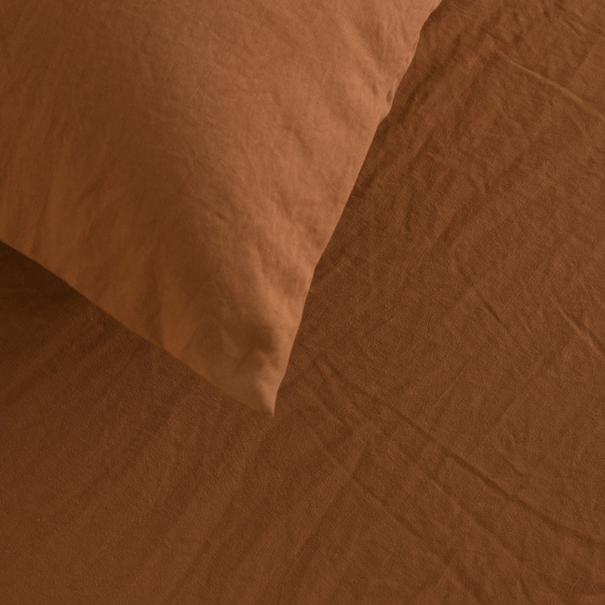 Dreamaker Fine Washed Microfibre European Pillowcase Rust