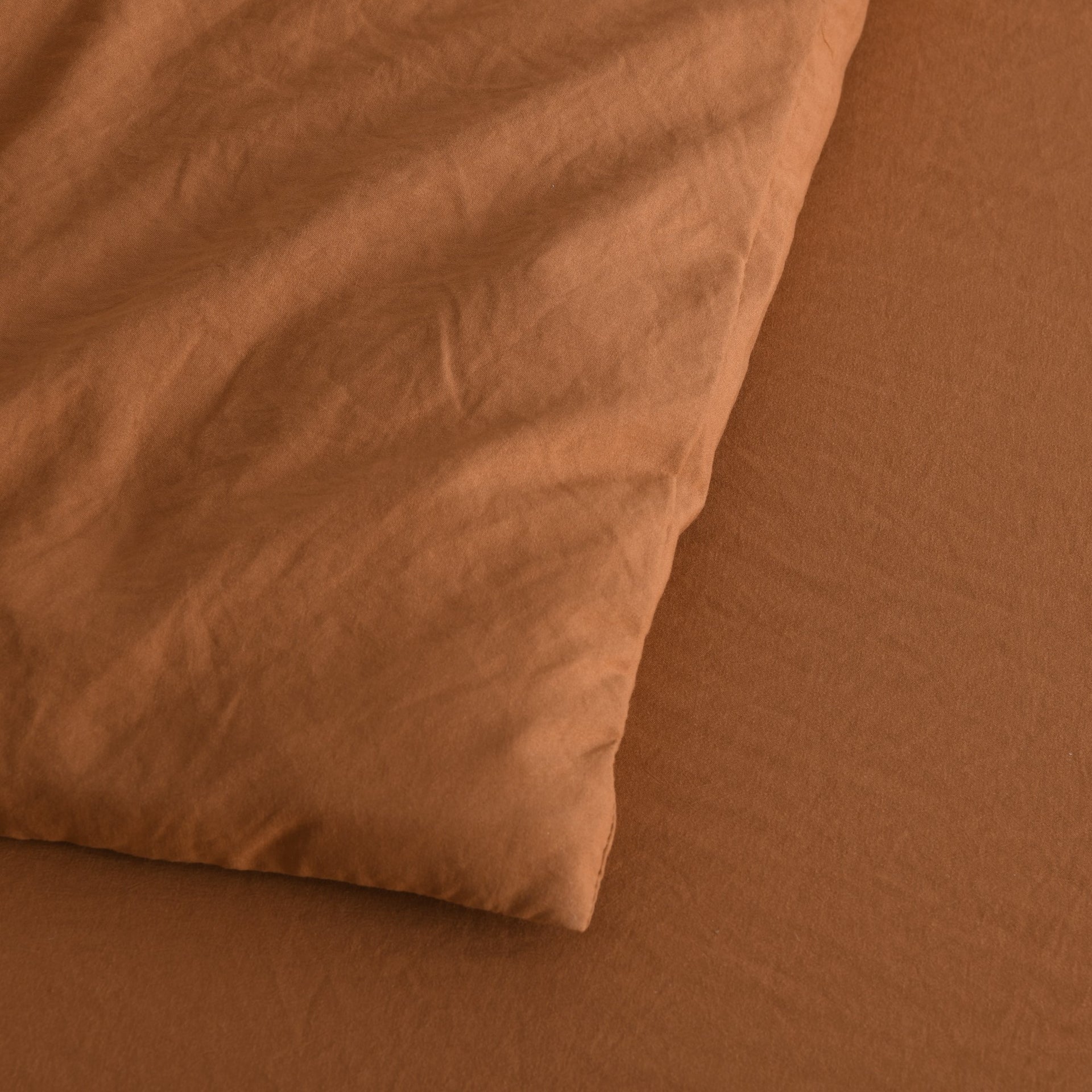 Dreamaker Fine Washed Microfibre Quilt Cover Set Rust