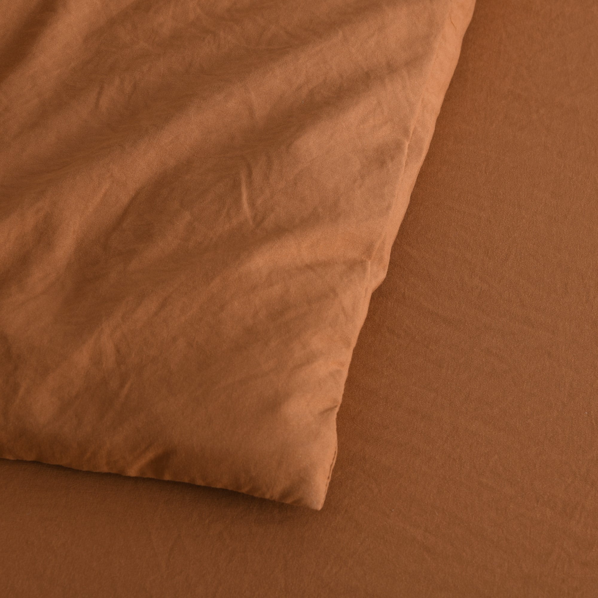 Dreamaker Fine Washed Microfibre Quilt Cover Set Rust