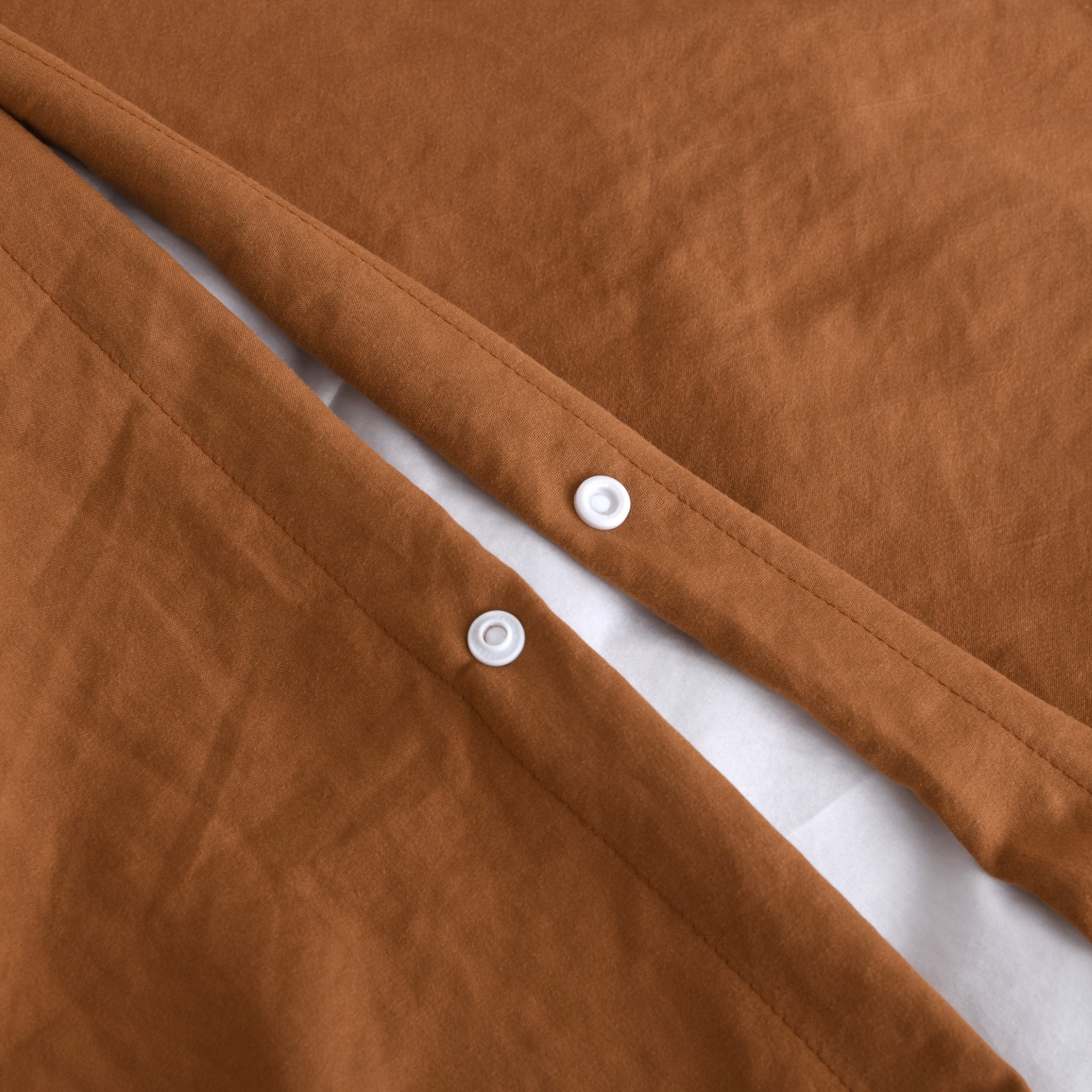 Dreamaker Fine Washed Microfibre Quilt Cover Set Rust