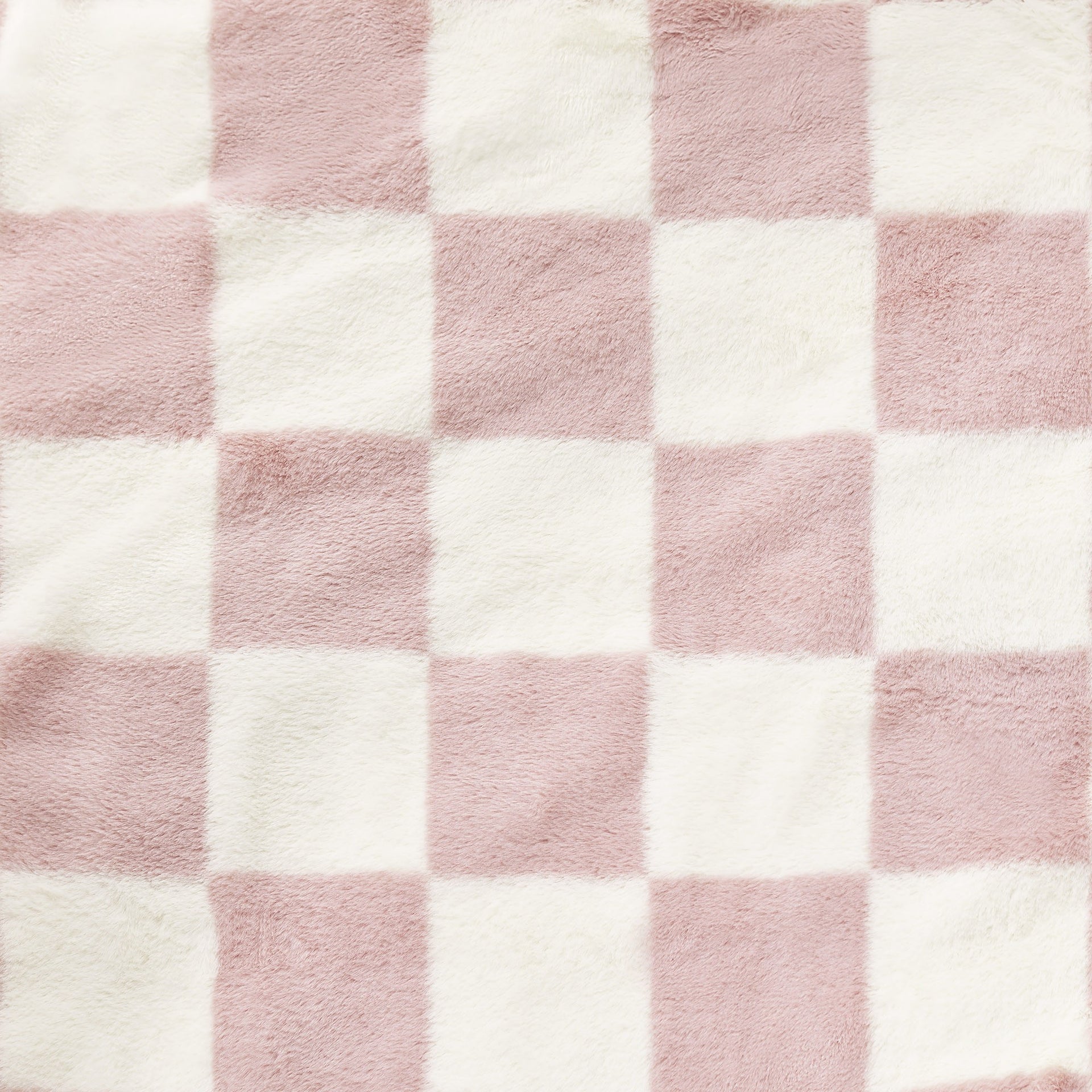 Dreamaker Axia Checkered Plush Heated Throw Pink & Cream 180X200Cm