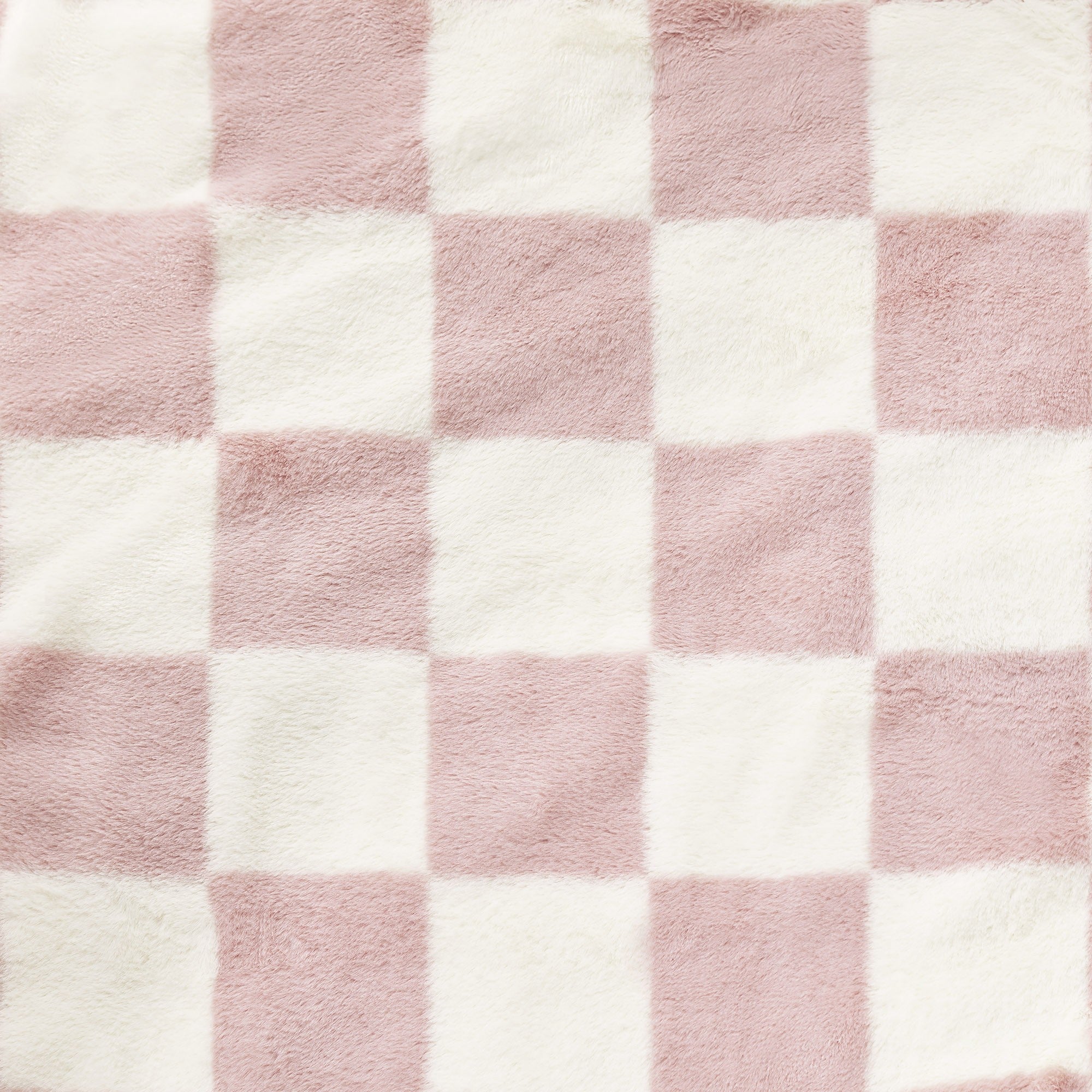 Dreamaker Axia Checkered Plush Heated Throw Pink & Cream 180X200Cm