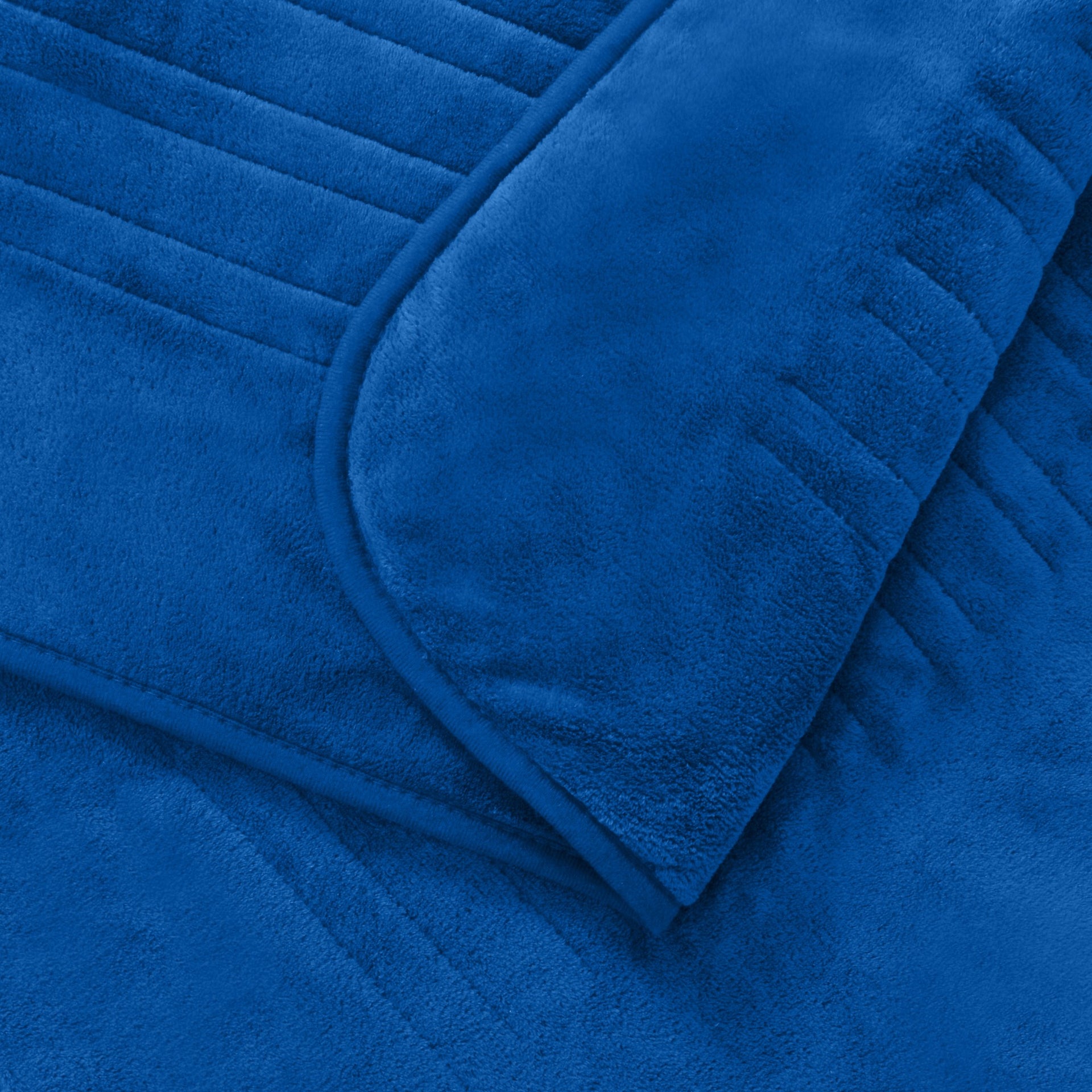Dreamaker Ston Coral Fleece Heated Throw Classic Blue  180 X 200Cm