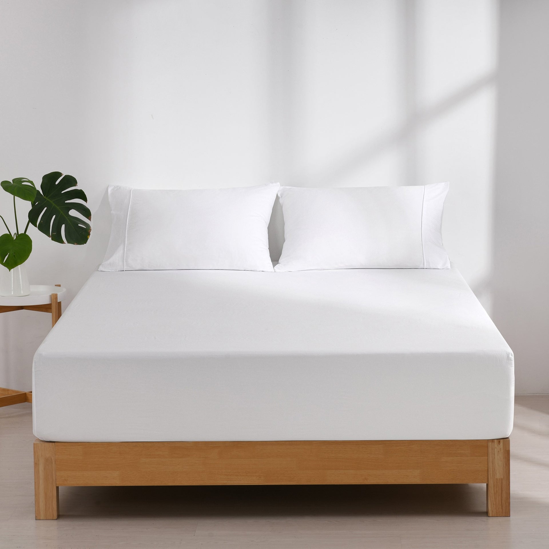 Dreamaker Fine Washed Microfibre Combo Fitted Sheet Set White