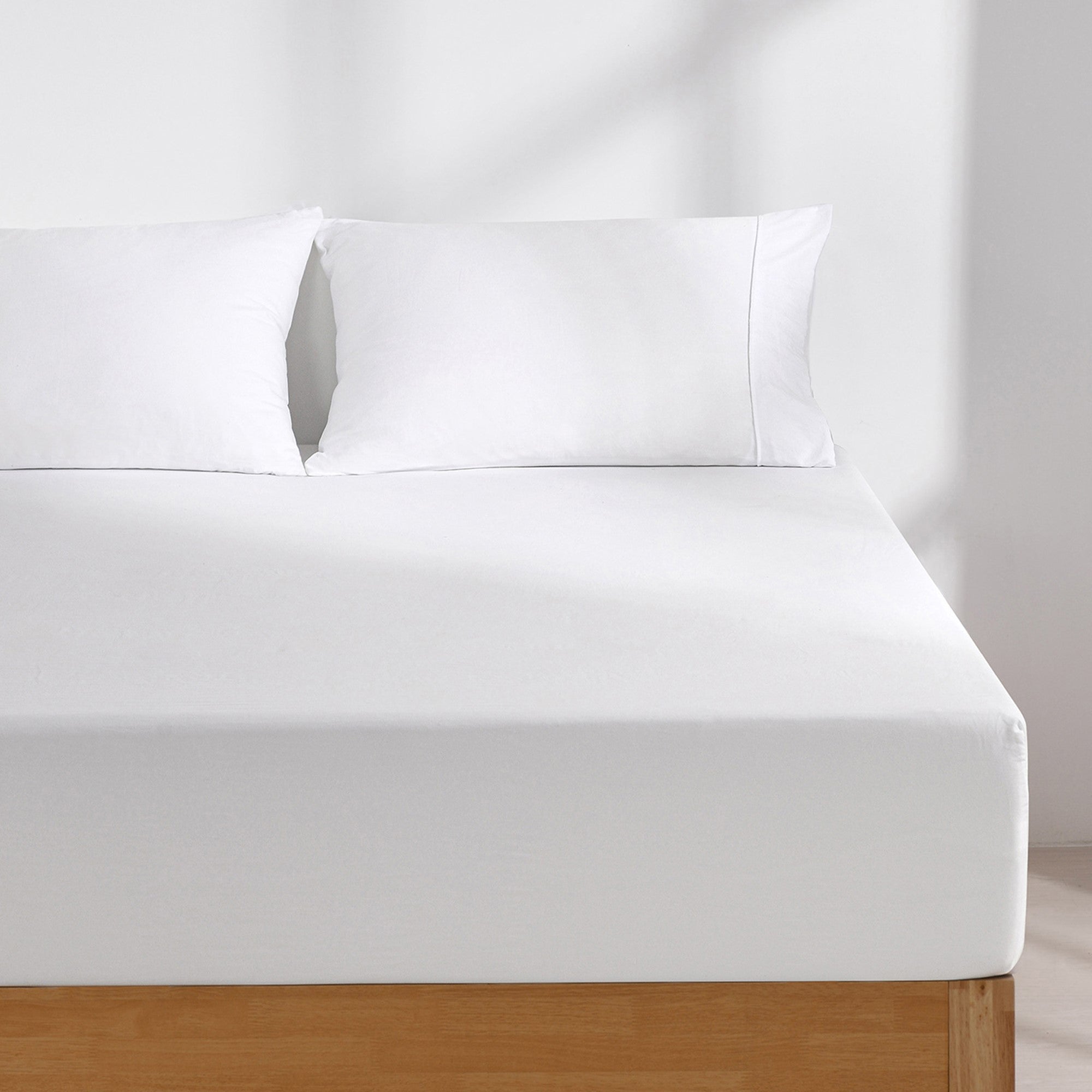 Dreamaker Fine Washed Microfibre Combo Fitted Sheet Set White