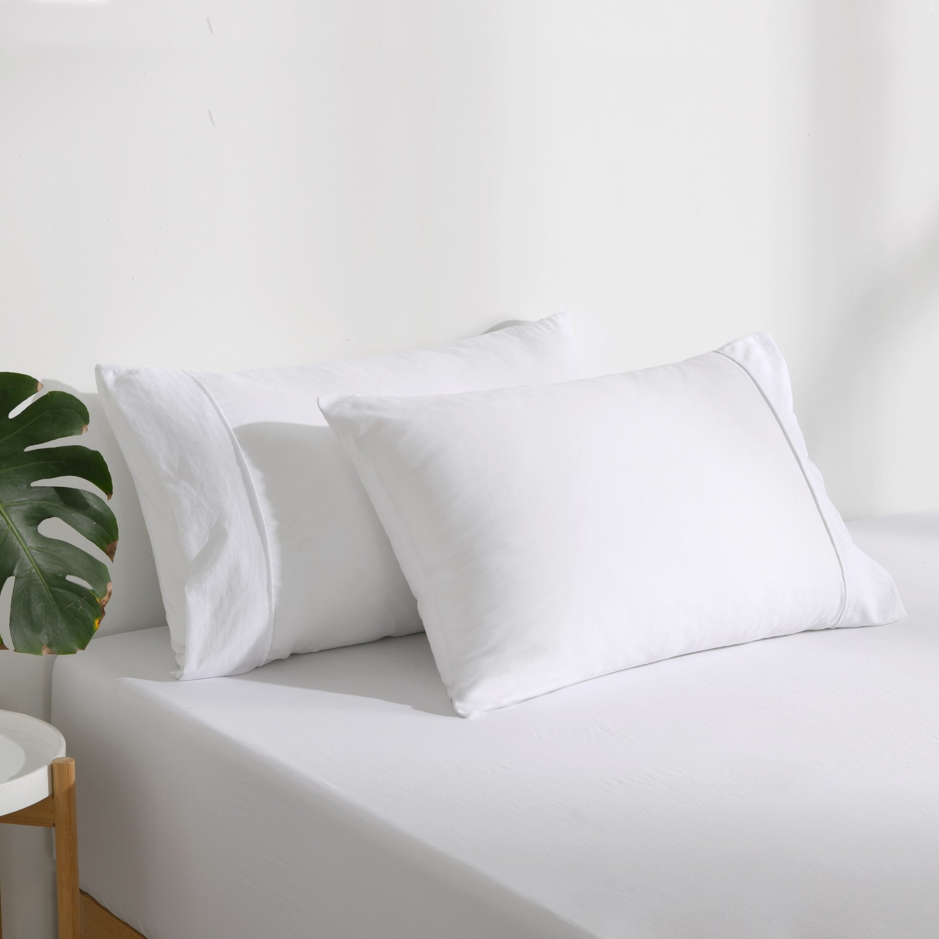 Dreamaker Fine Washed Microfibre Combo Fitted Sheet Set White