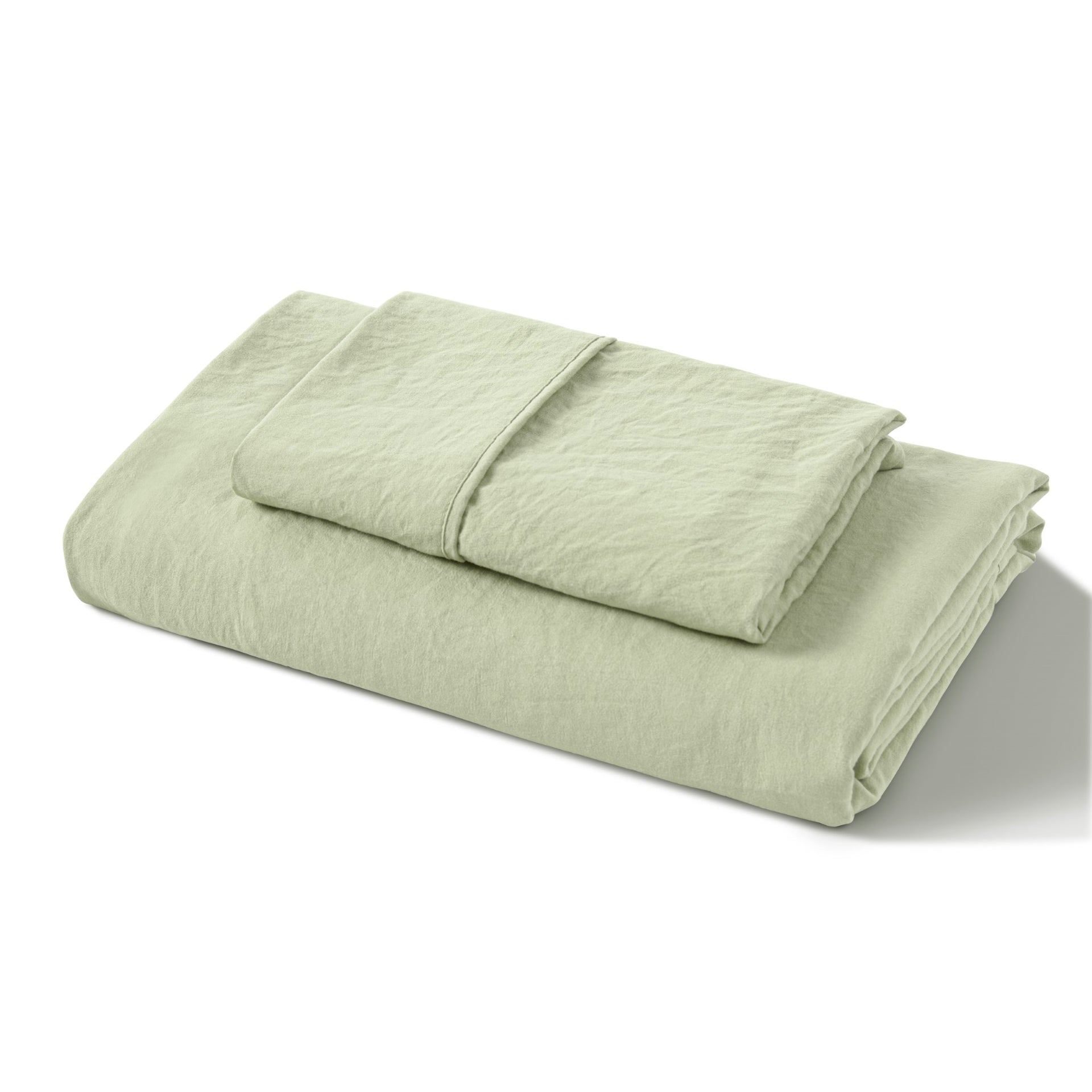 Dreamaker Fine Washed Microfibre Combo Fitted Sheet Set Sage Green