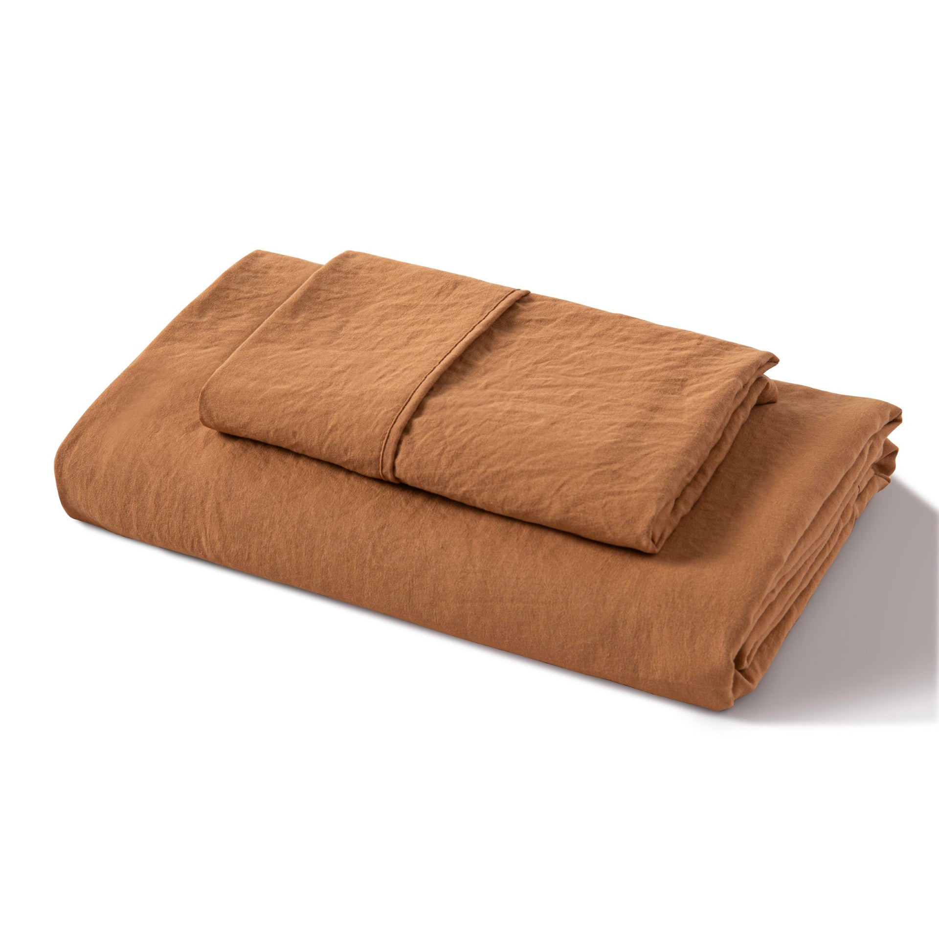 Dreamaker Fine Washed Microfibre Combo Fitted Sheet Set Rust