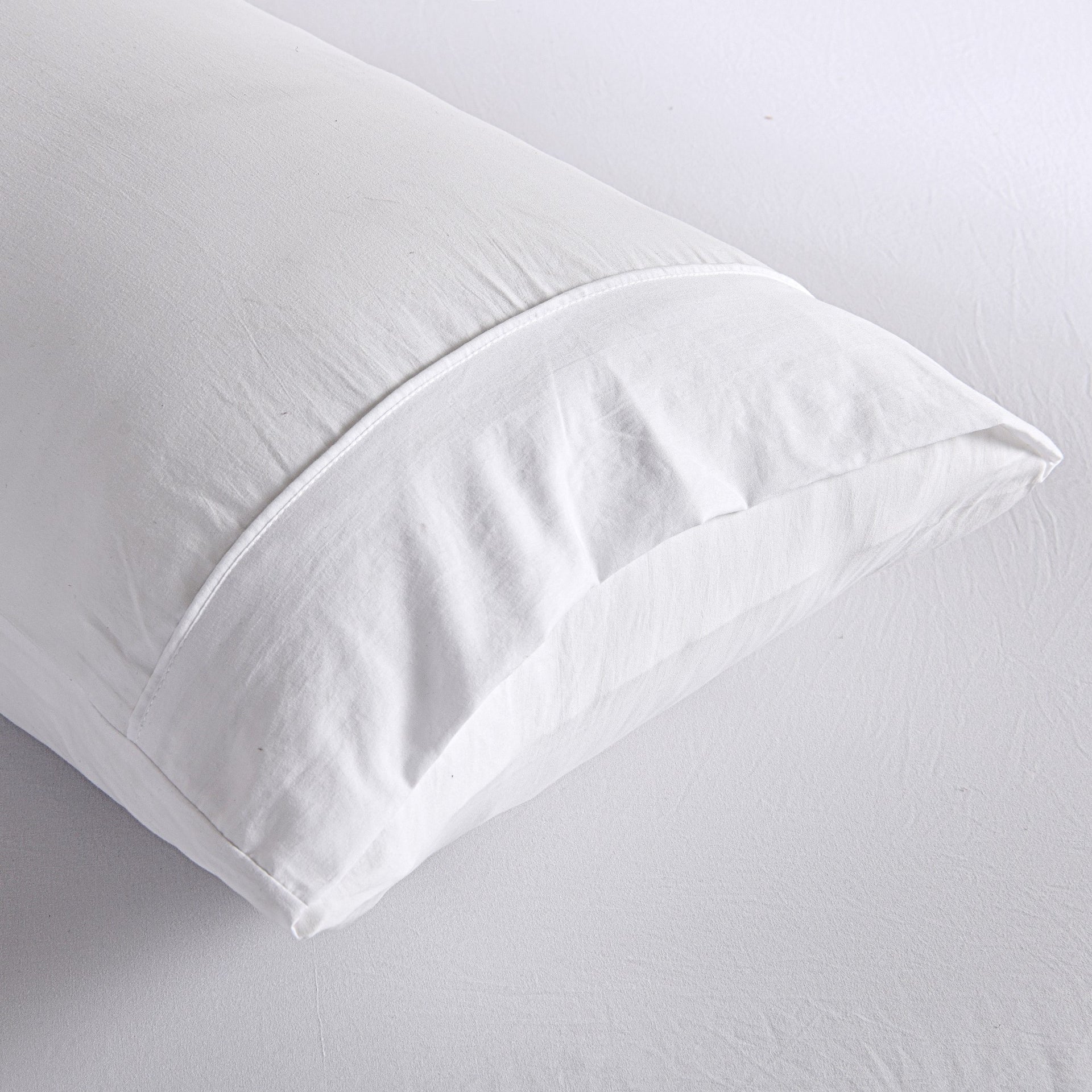 Dreamaker Fine Washed Microfibre  Pillowcase Twin Pack  White