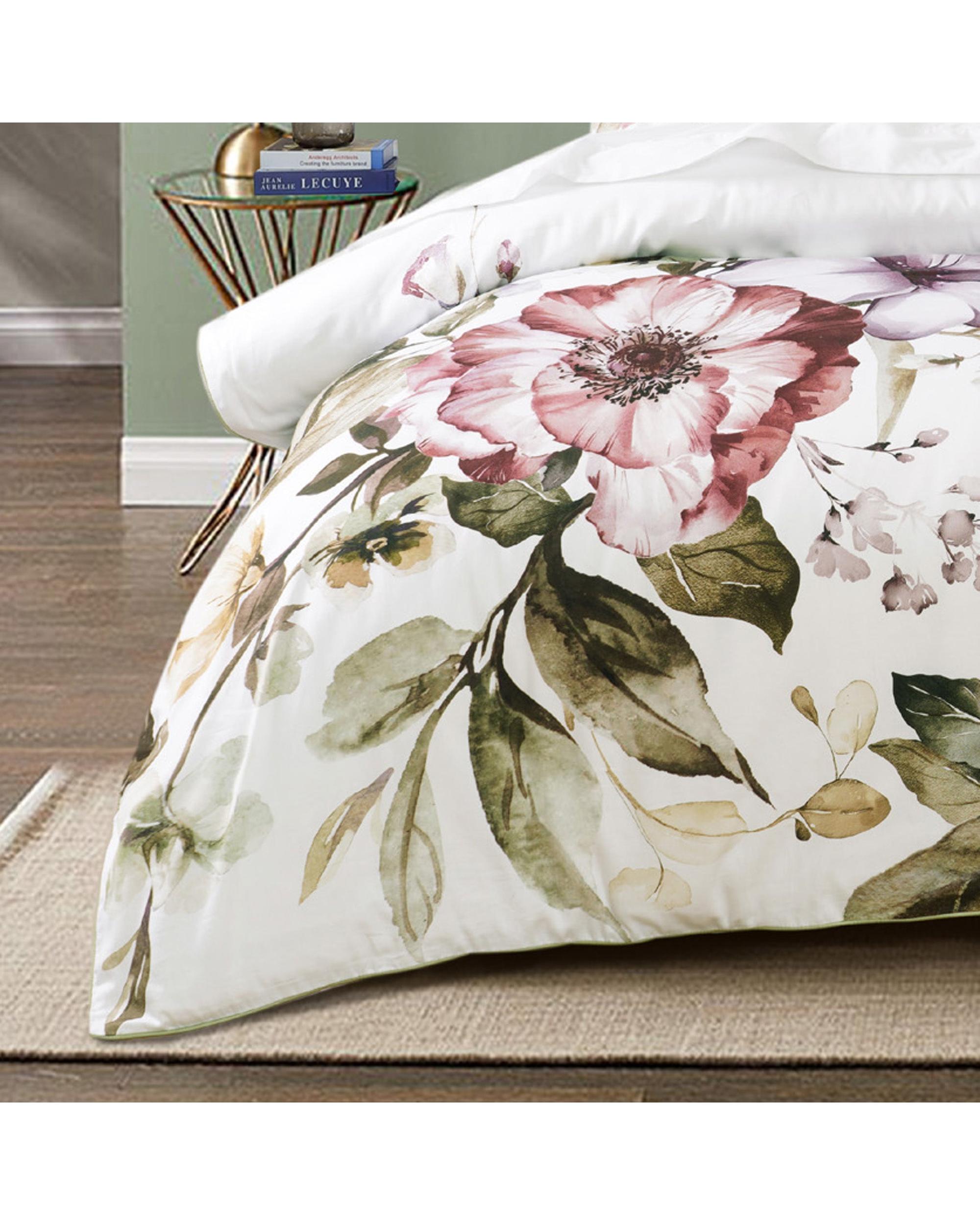 Bianca Bedding Minette White Cotton Sateen Quilt Cover Set Bianca Bedding