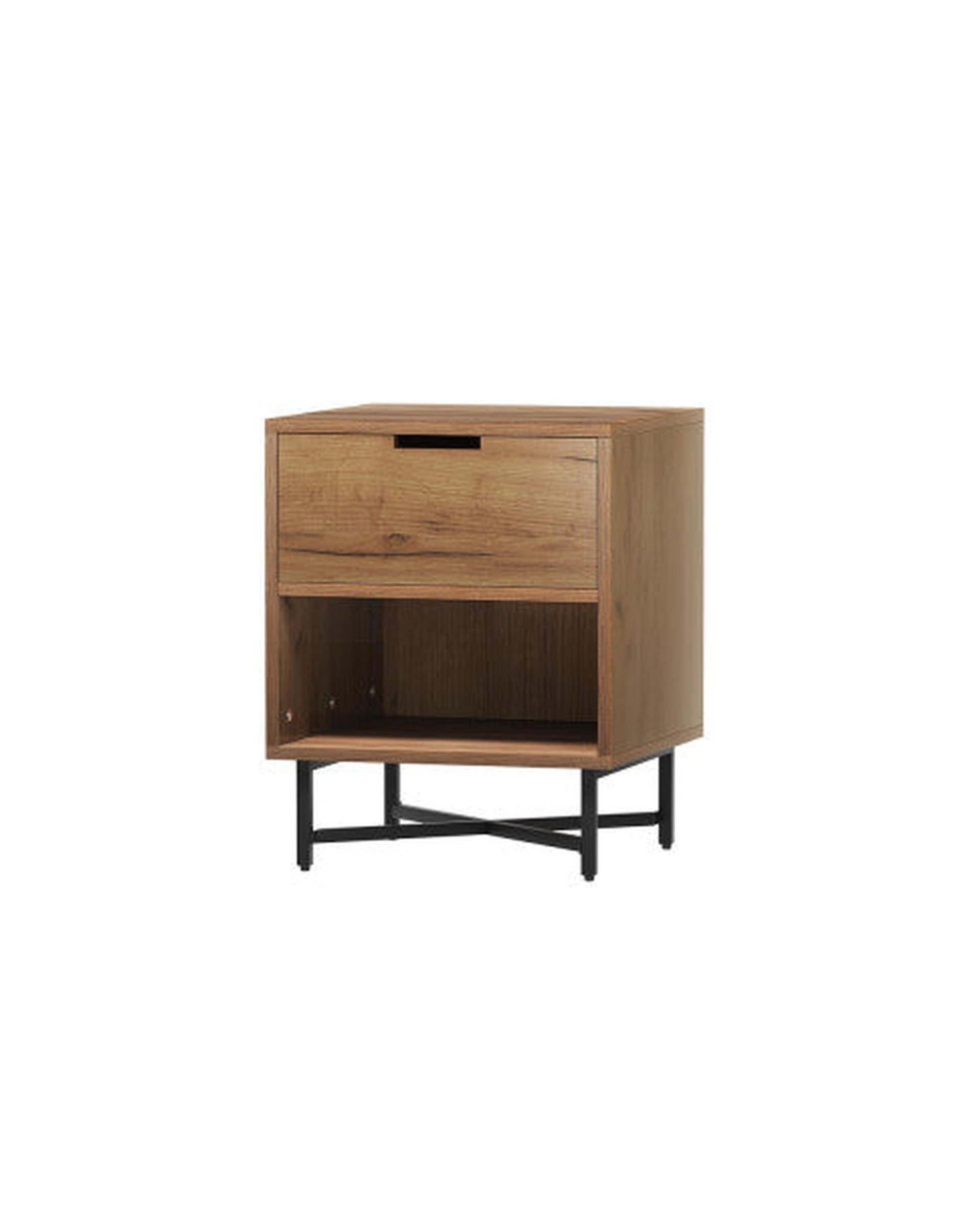 Artiss Bedside Table Drawers Shelf Side Nightstand Storage Bedroom Rust Oak Artiss
