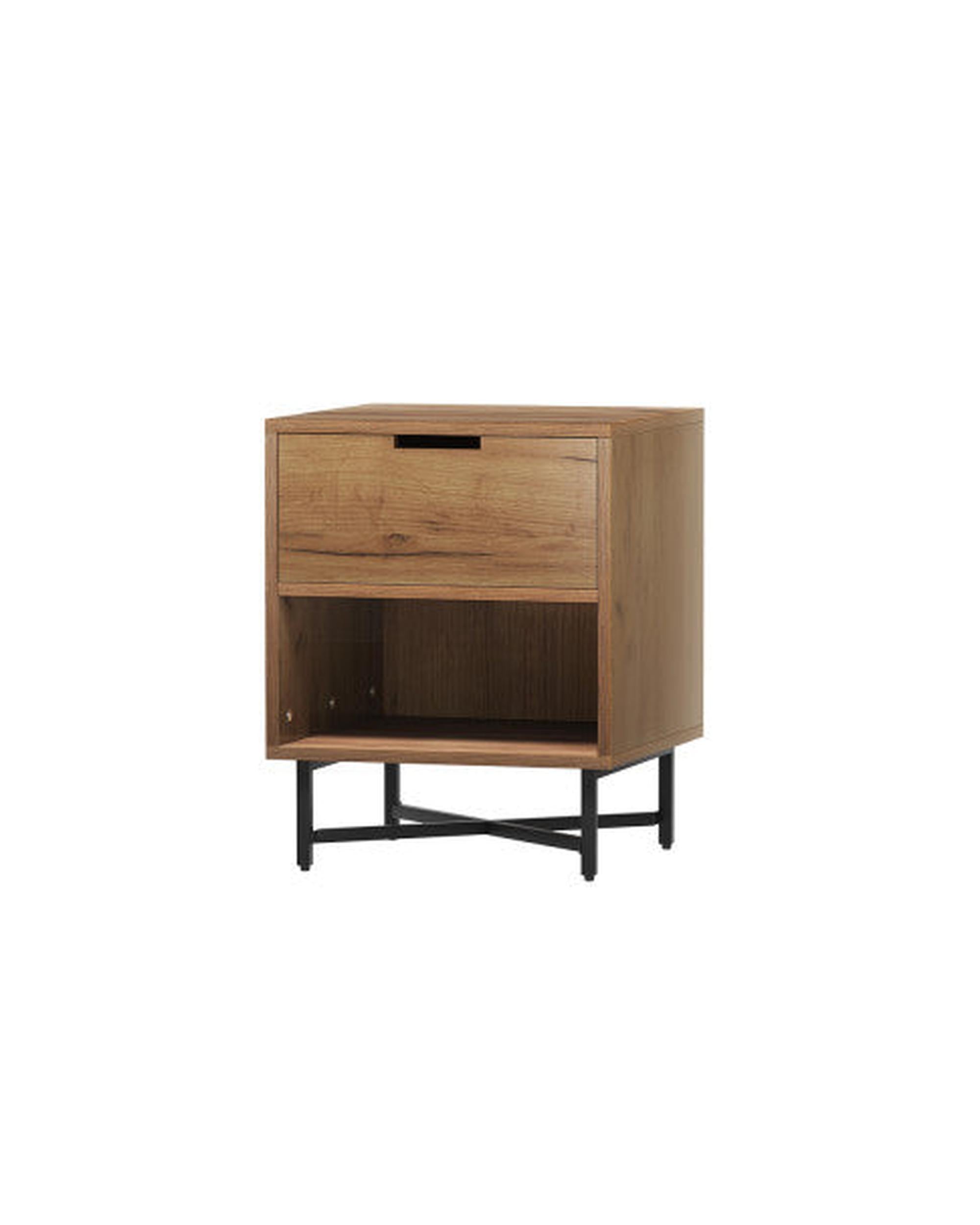 Artiss Bedside Table Drawers Shelf Side Nightstand Storage Bedroom Rust Oak Artiss