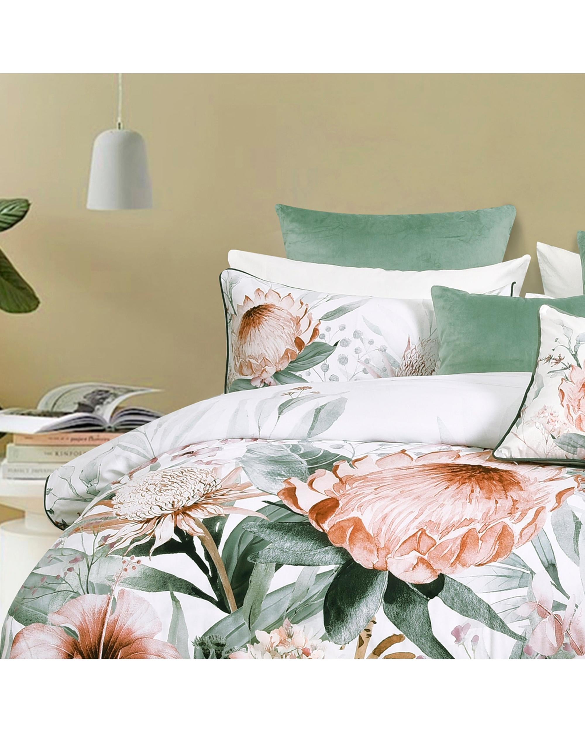 Bianca Bedding Sariya White Cotton Sateen Quilt Cover Set Bianca Bedding