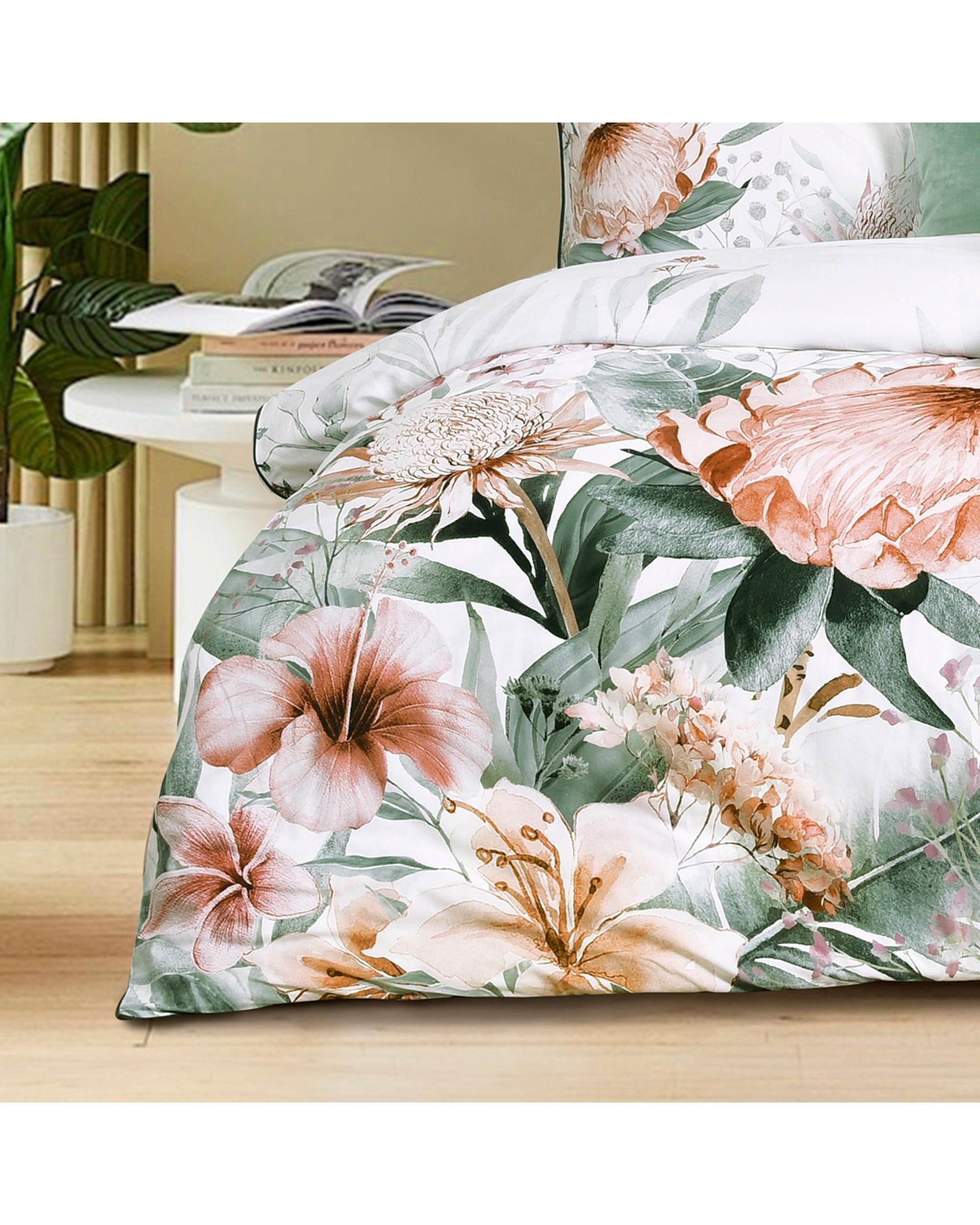 Bianca Bedding Sariya White Cotton Sateen Quilt Cover Set Bianca Bedding