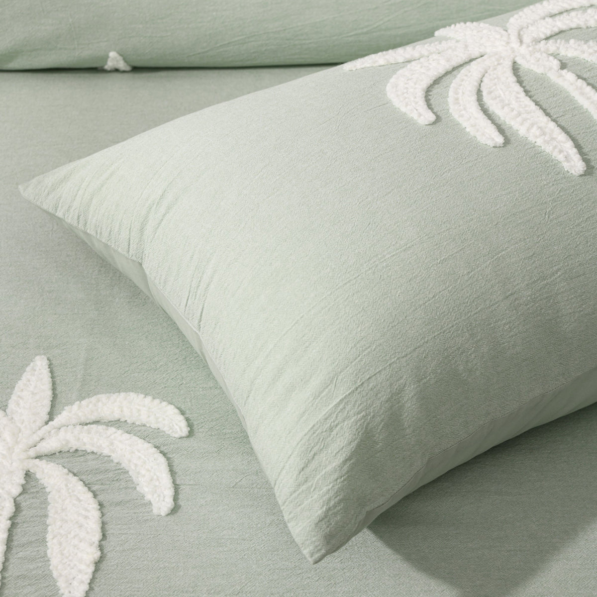 Bianca Bedding Palm Cove Sage Cotton Quilt Cover Set