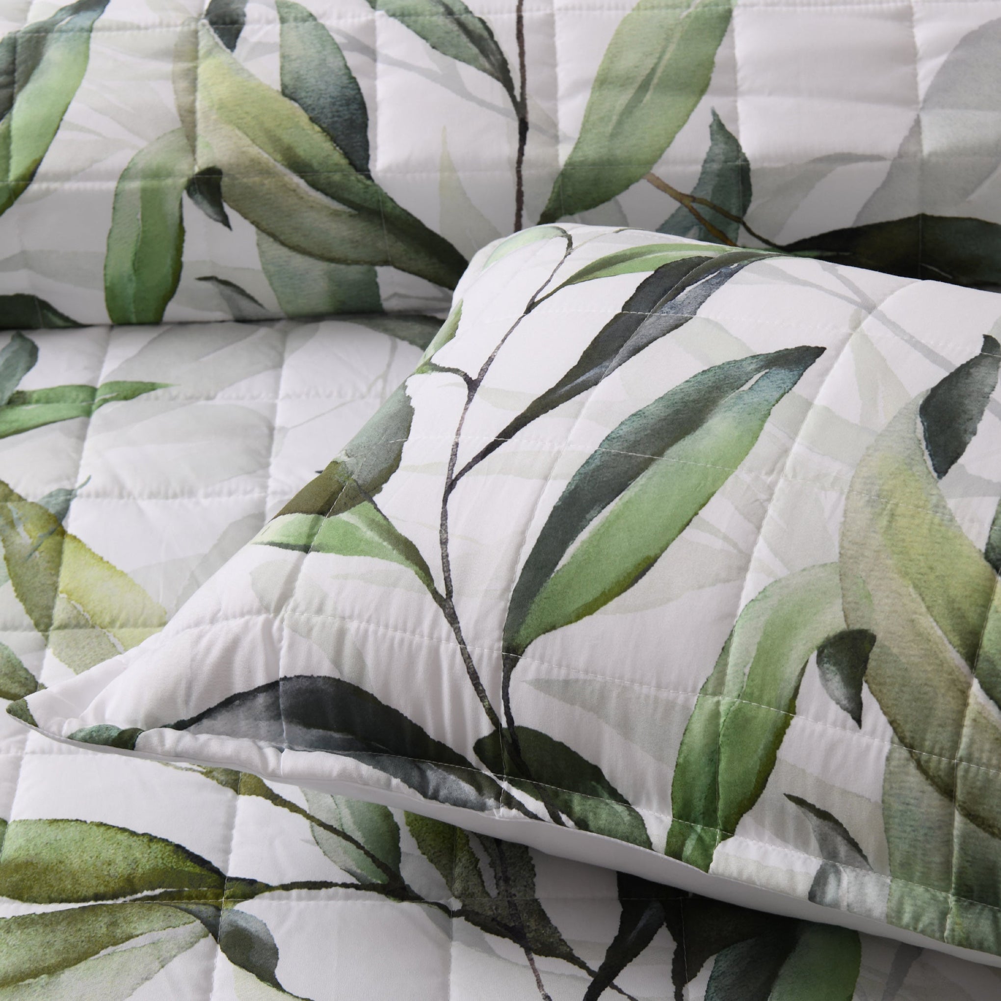 Bianca Bedding Linden Forest Green Polyester Coverlet Set
