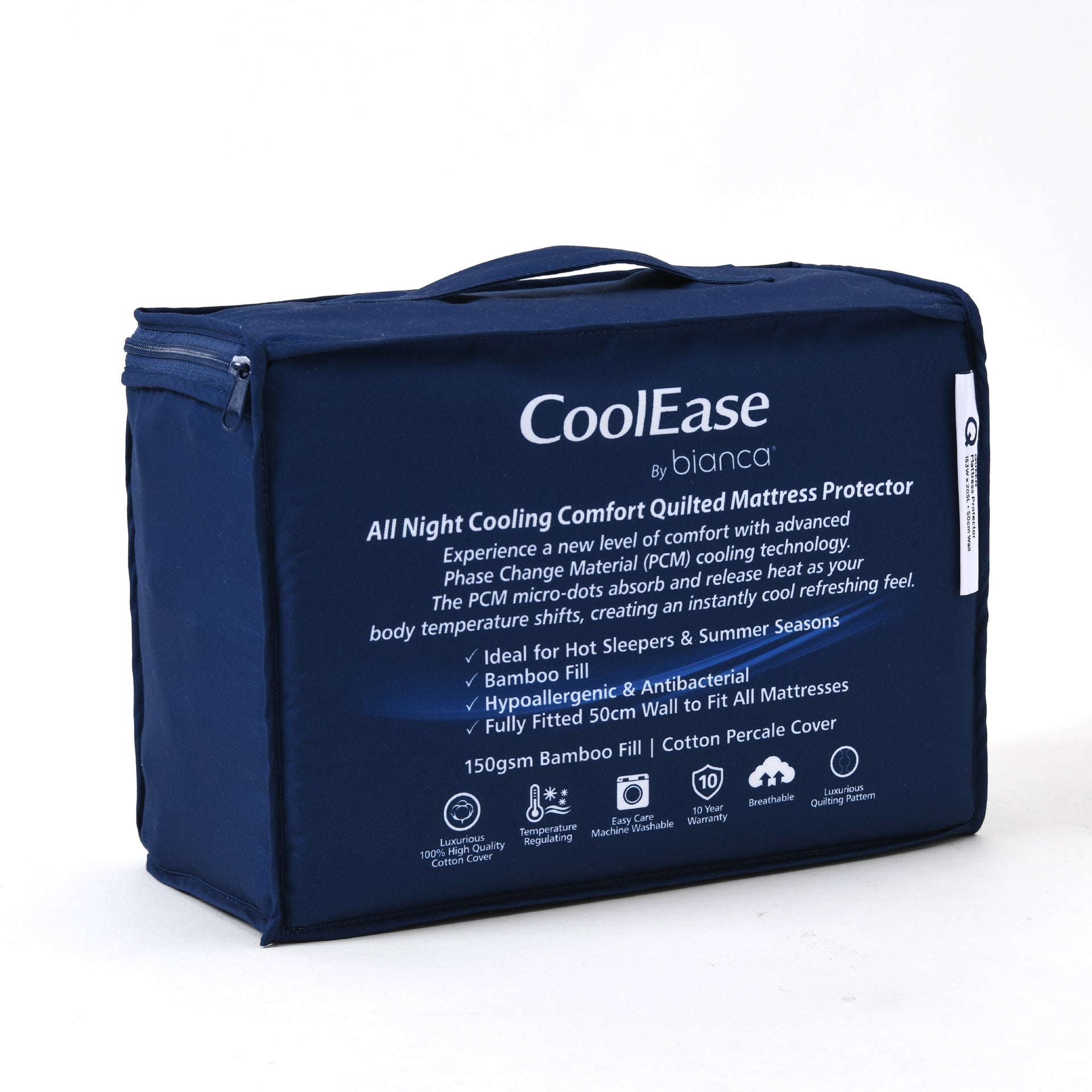 Bianca Cool Ease Double Cotton & Bamboo Cooling Mattress Protector