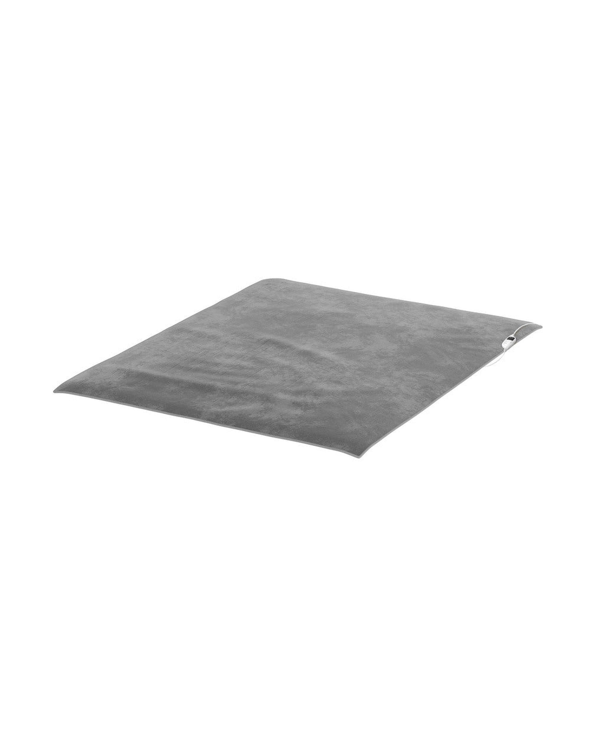 Electric Heated Throw Rug Washable Silver Bedra