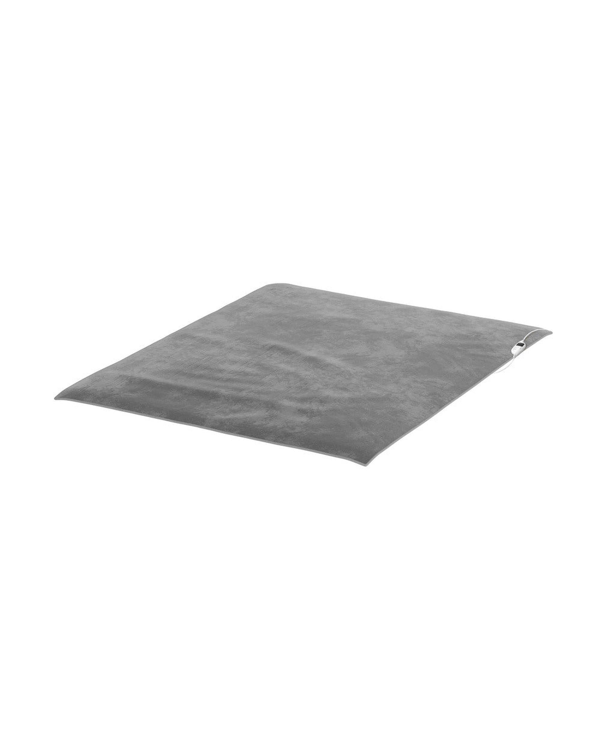 Electric Heated Throw Rug Washable Silver Bedra