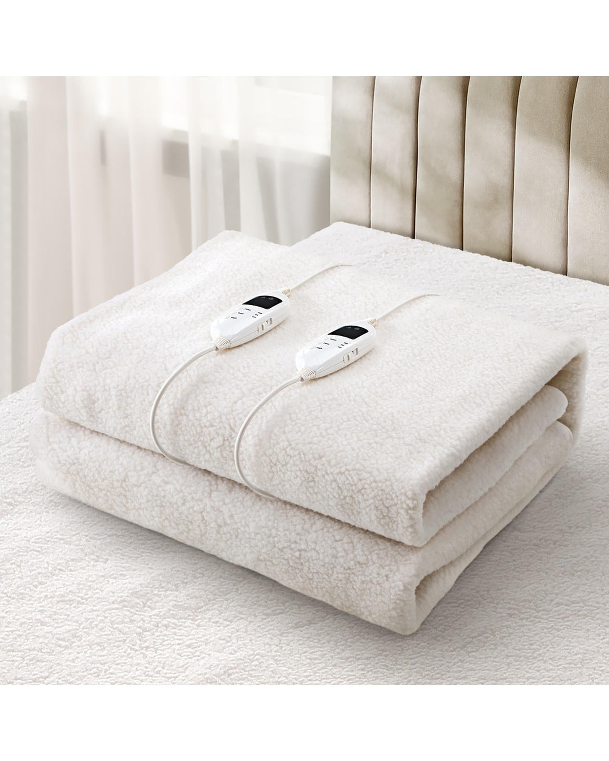 Electric Blanket Fully Fitted Fleece Heated Bedra