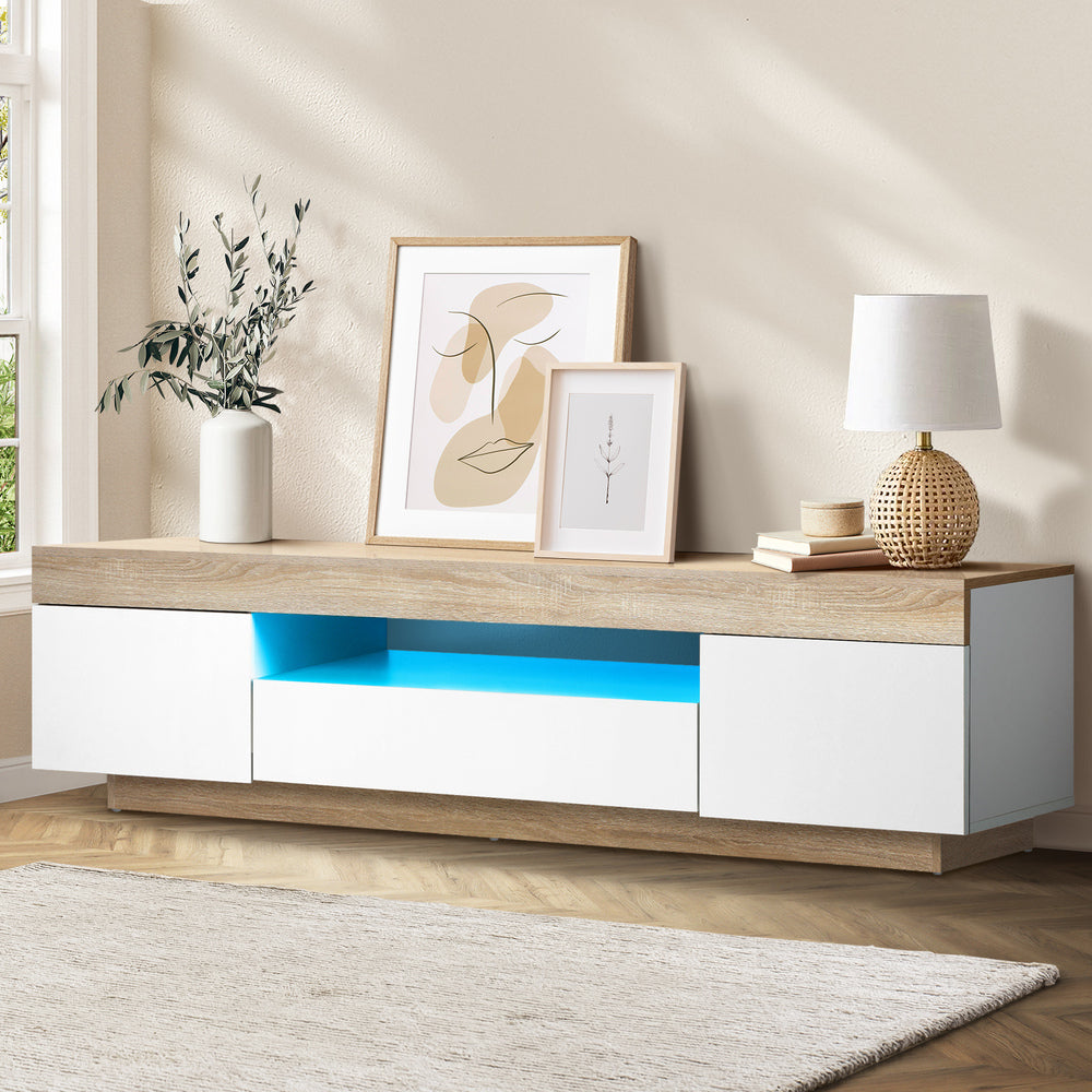 TV Stand Cabinet Entertainment Unit RGB LED 180cm Oikiture