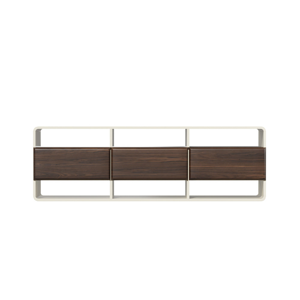 TV Cabinet Entertainment Unit Stand 3 Drawers 6 Open Shelves 140cm