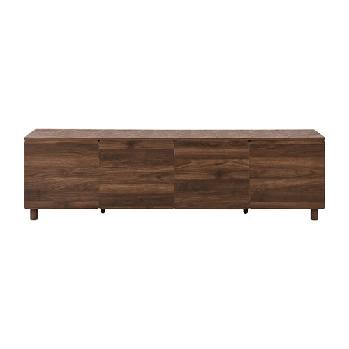 Oikiture 180cm TV Cabinet 4 Door Entertainment Unit Walnut