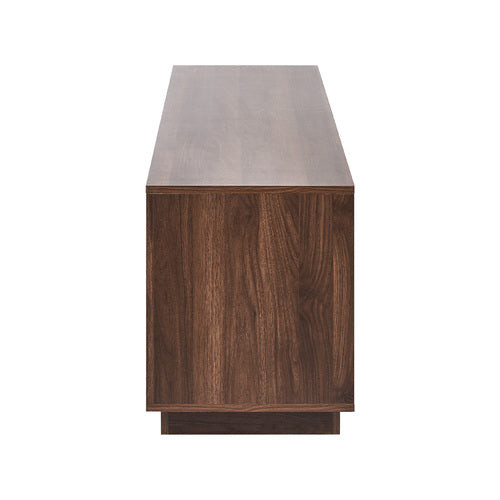 Oikiture TV Cabinet 180cm Entertainment Unit 4 Door Walnut
