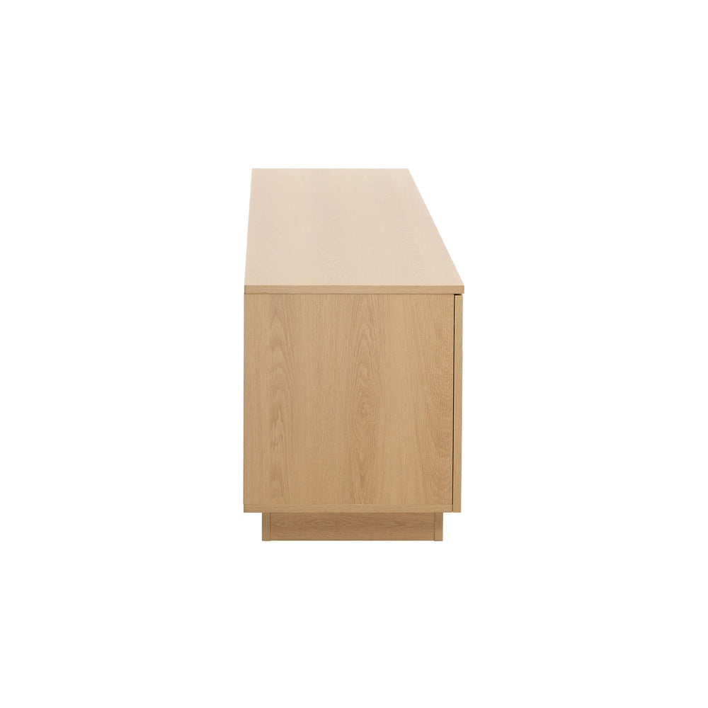 Oikiture TV Cabinet Entertainment Unit Wooden Storage Shelf 180cm