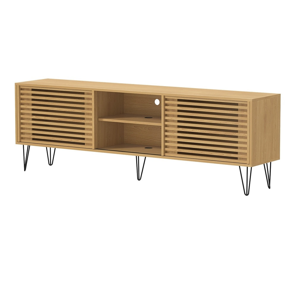 Entertainment Unit TV Stand with Sliding Door 180cm Natural