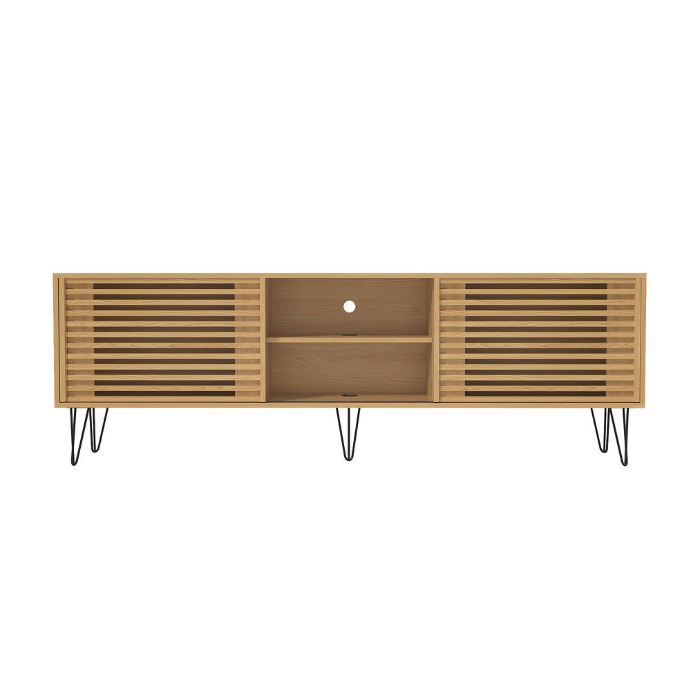 Entertainment Unit TV Stand with Sliding Door 180cm Natural