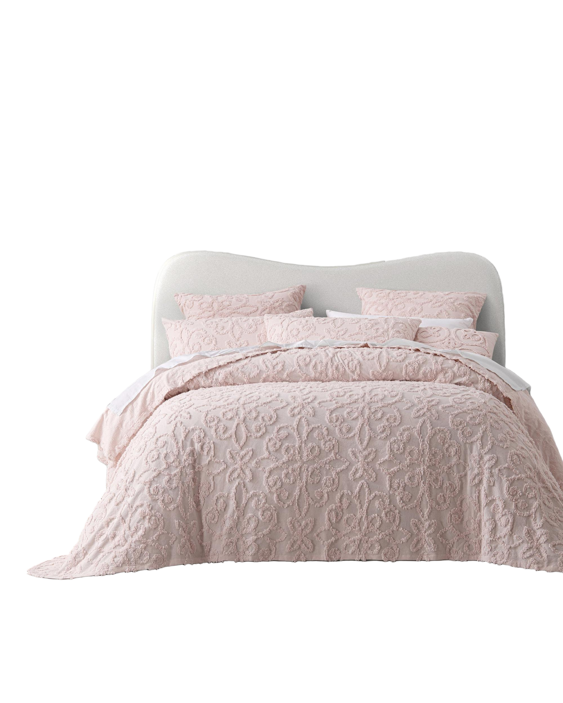 Bianca Bedding ELLA BLUSH Cotton Chenille Bedspread Set Bianca Bedding