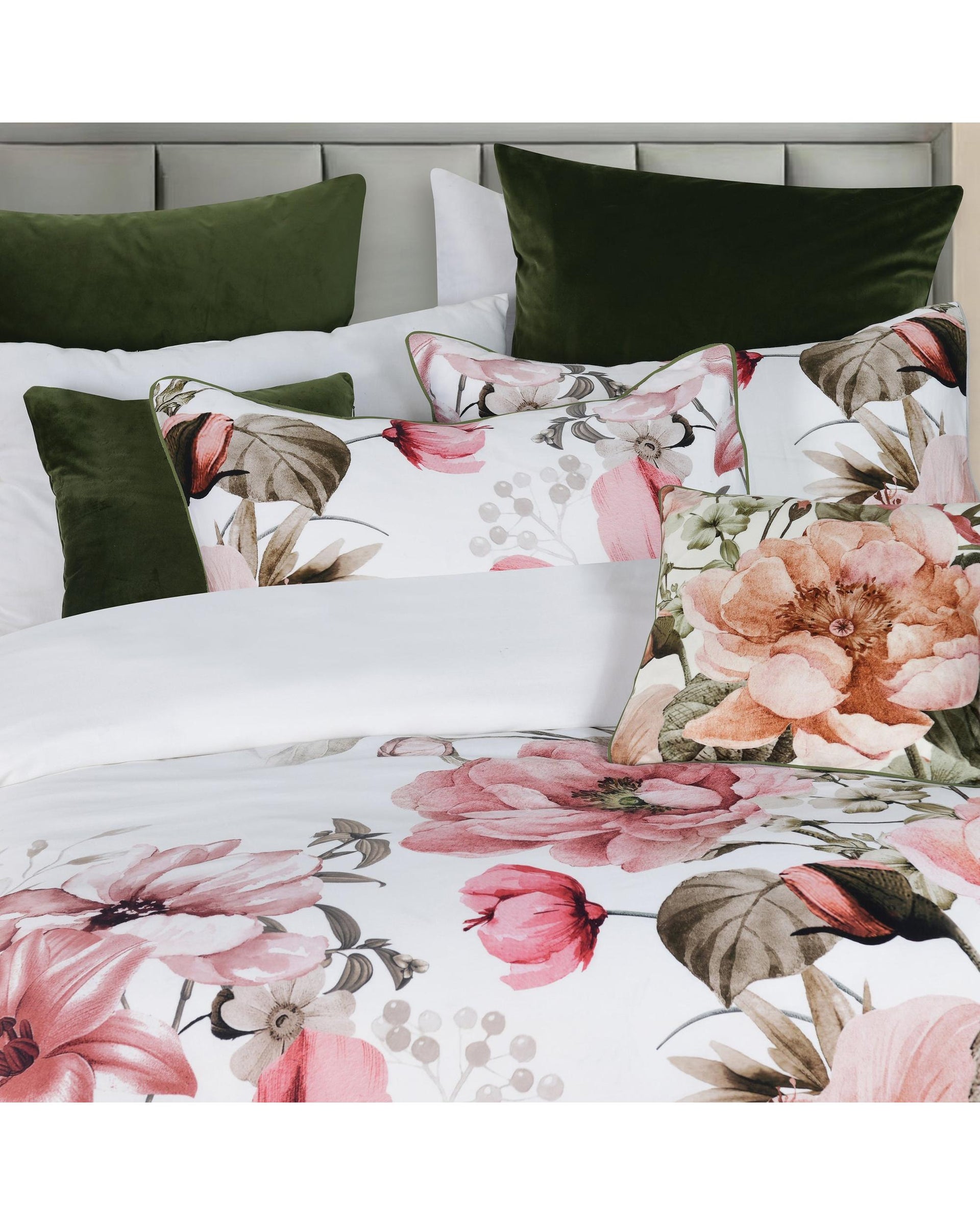 Bianca Bedding ELIANA White Cotton Sateen Quilt Cover Set Bianca Bedding