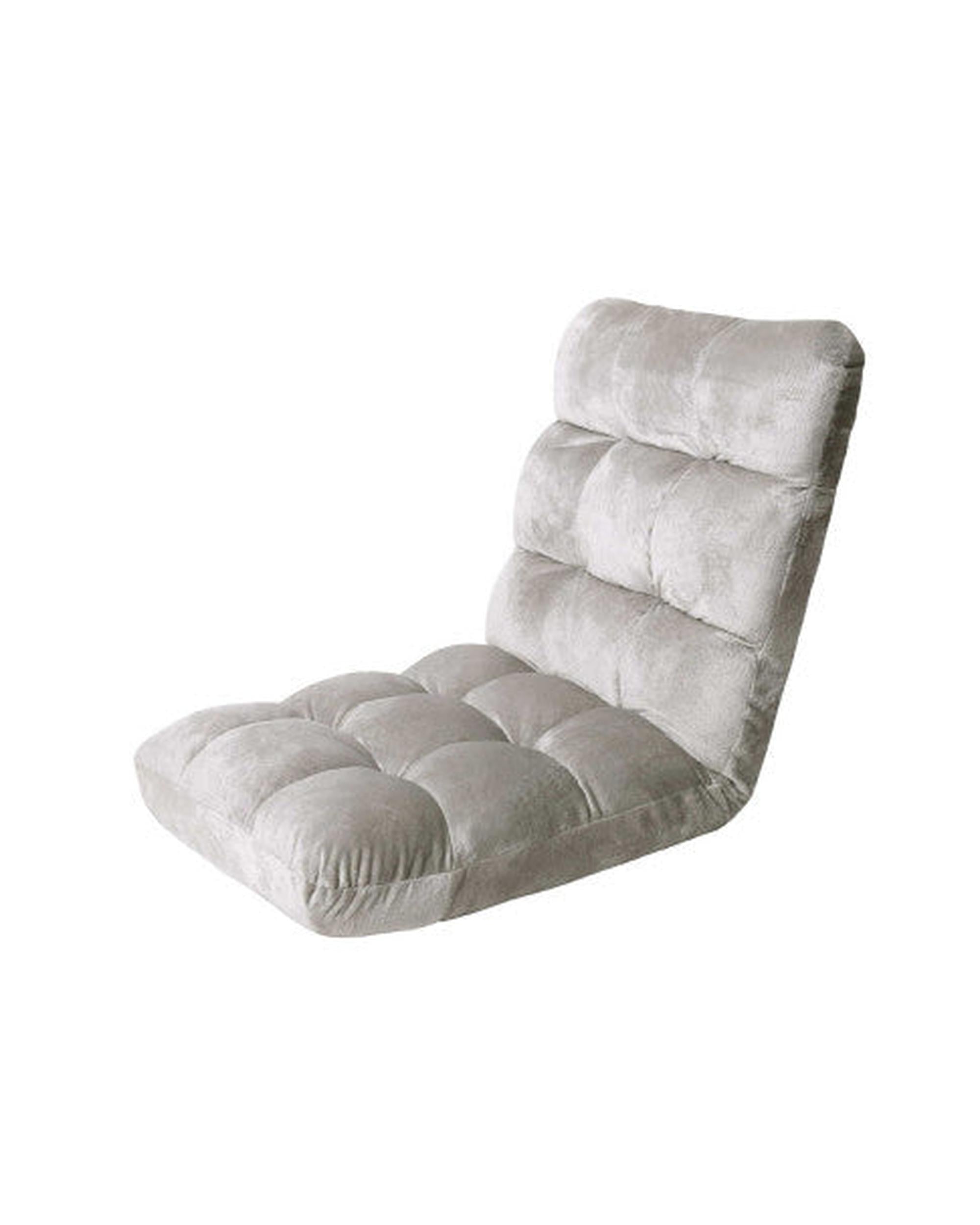 Lounge Sofa Bed Flannel Fabric Grey Artiss