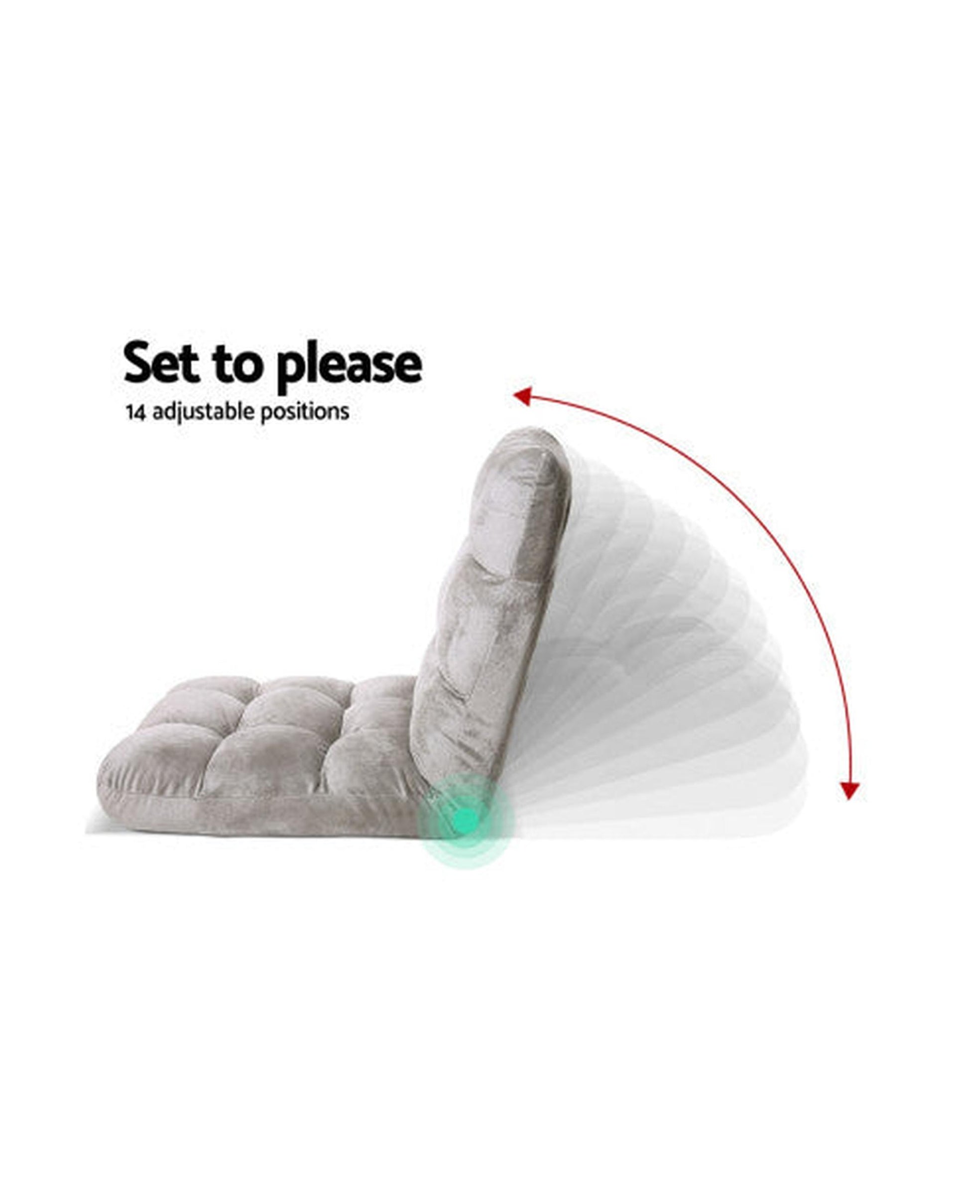 Lounge Sofa Bed Flannel Fabric Grey Artiss