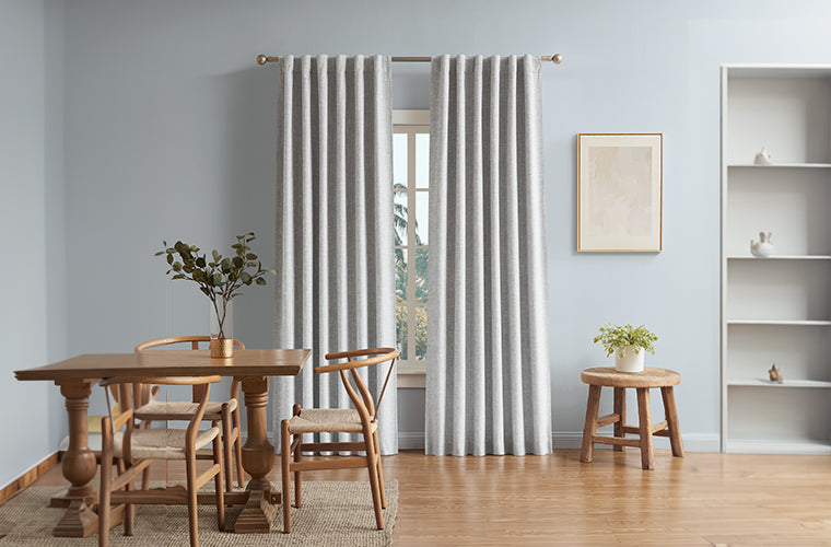 FILIGREE Flynn Blockout Single Concealed Tab Curtain in SILVER