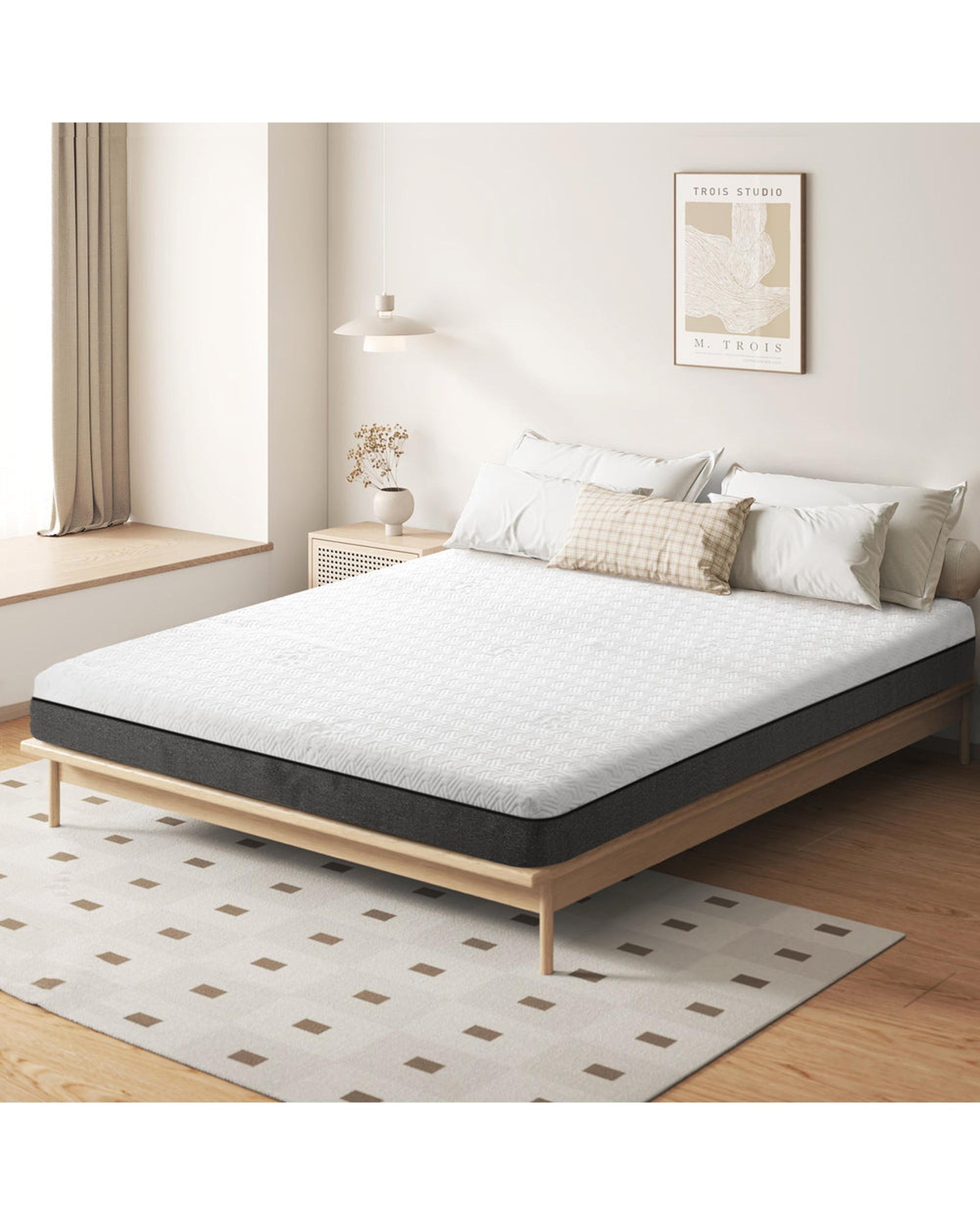 SUNSHINE Mattress Cool Gel Memory Foam No Spring Anti Slip Bedra