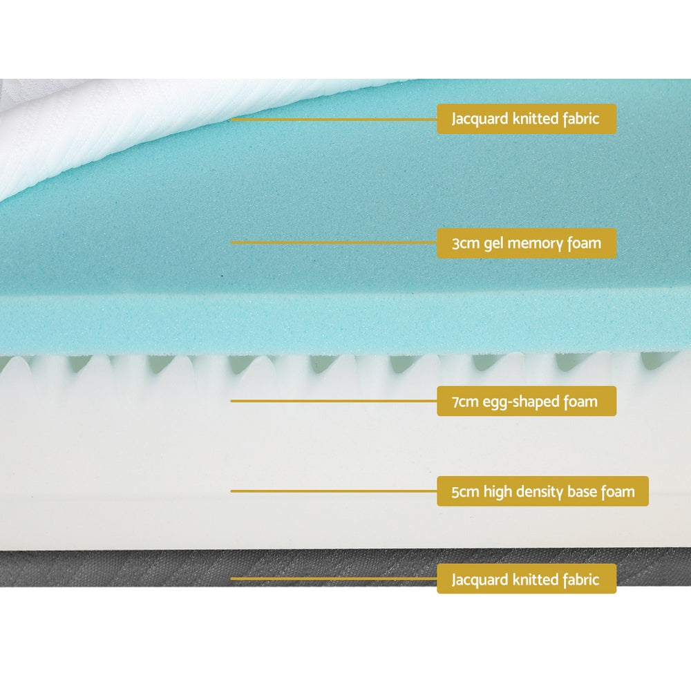 Memory Foam Mattress Bed Cool Gel Non Spring Comfort 15cm