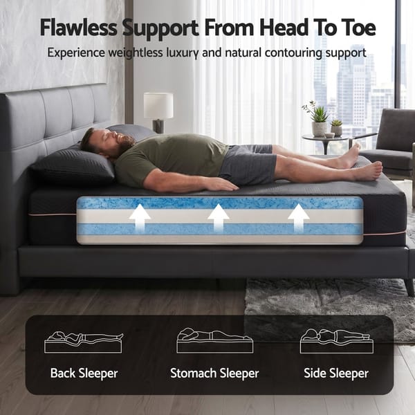 Cooling Memory Foam Mattress Medium Firm with Gel Comfort 30cm